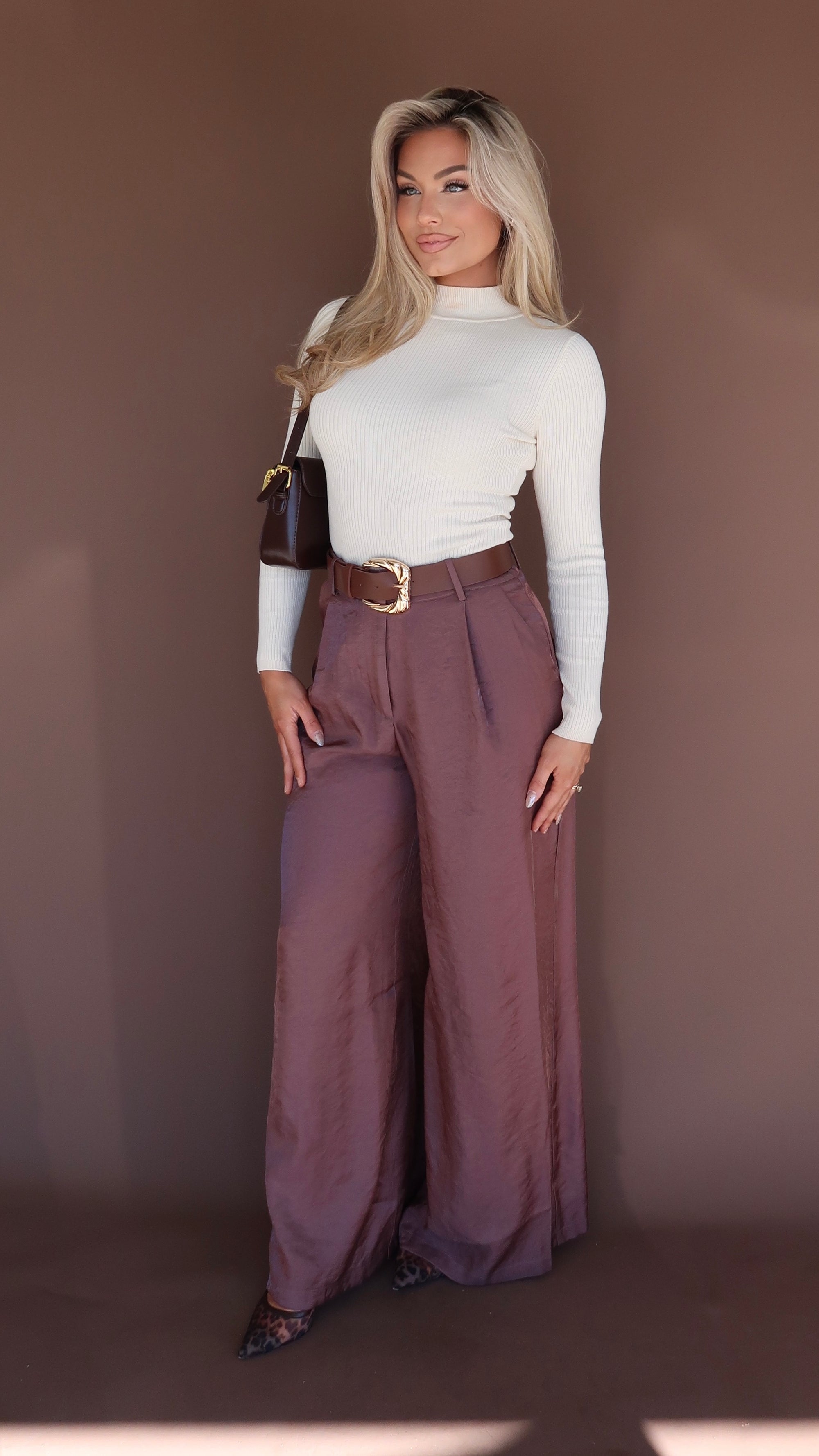 WILLA WIDE LEG PALAZZO BELTED TROUSER
