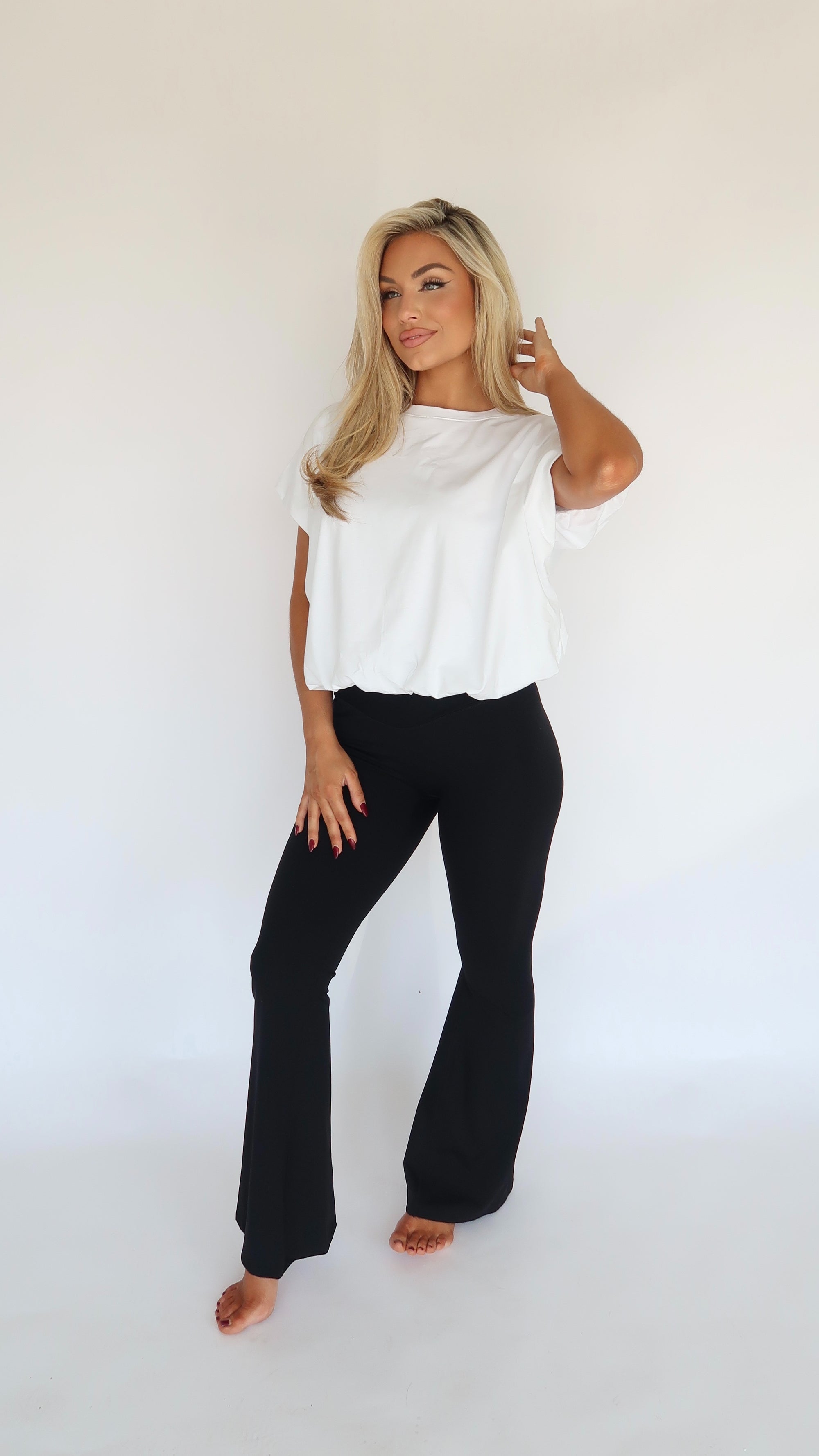 BUBBLE TEE TOP WHITE