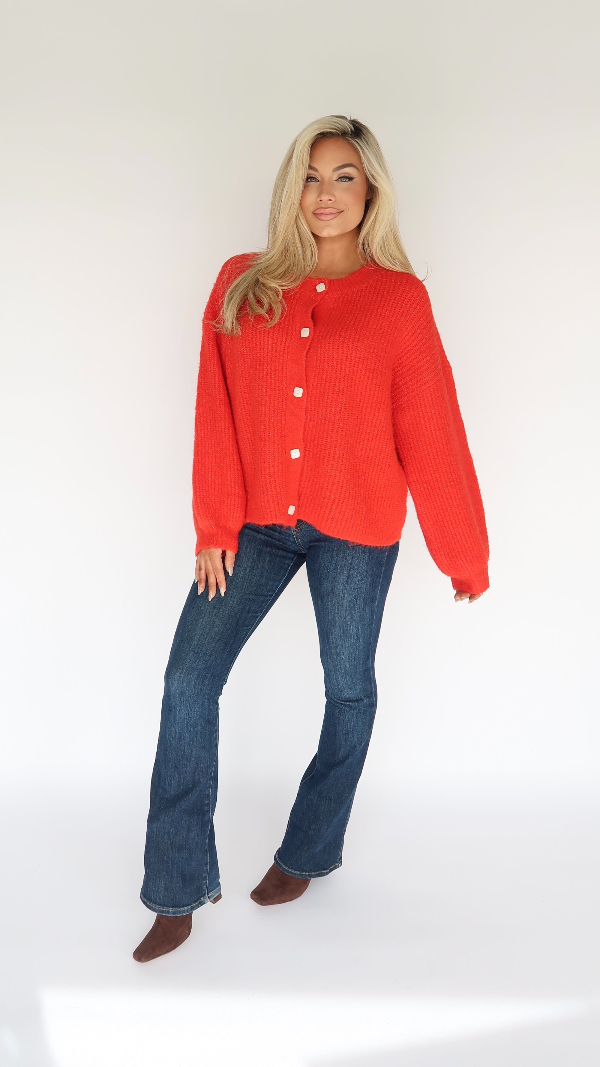 MELVILLE CARDIGAN RED