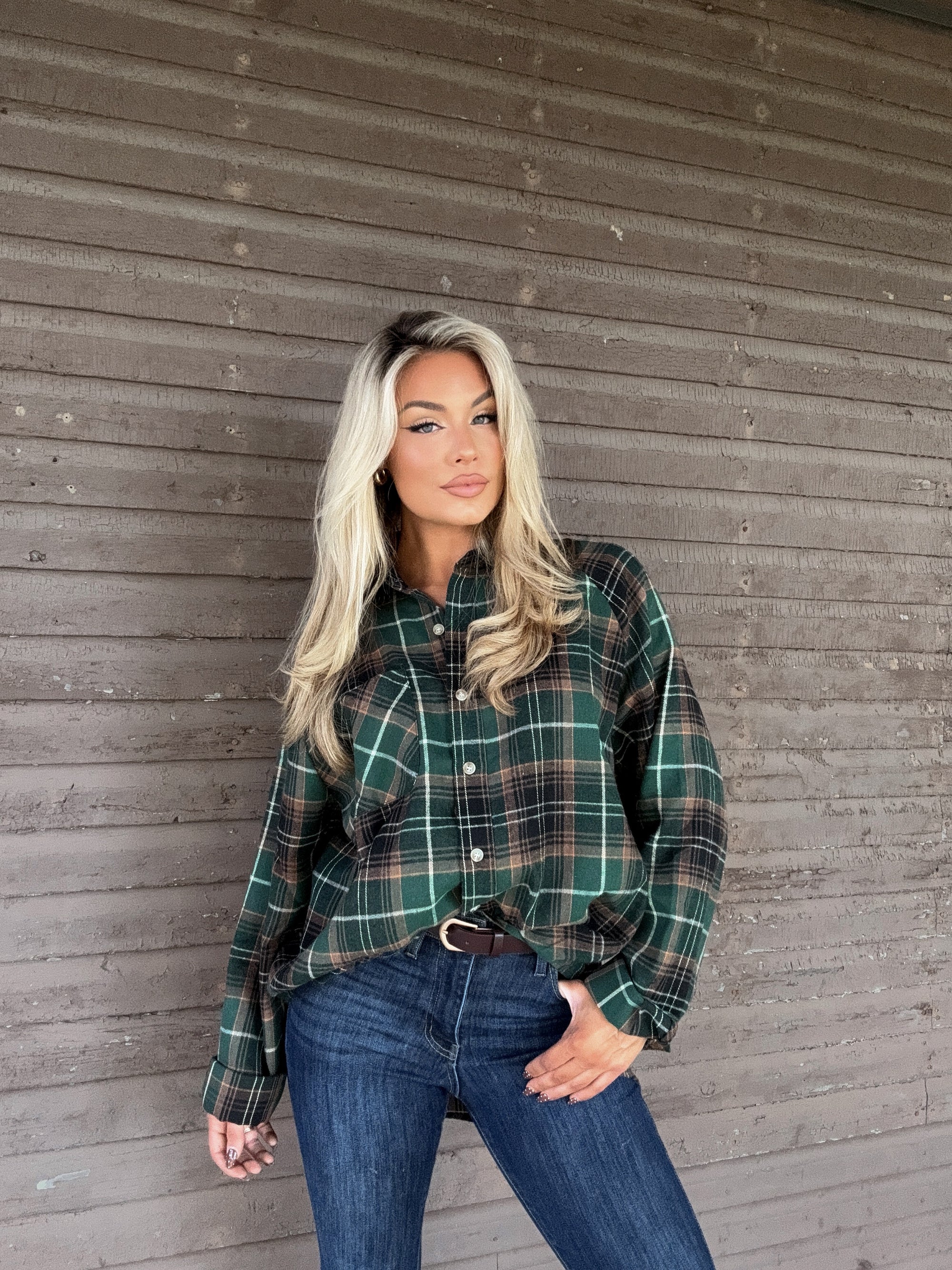 AUGUST GREEN PLAID FLANNEL