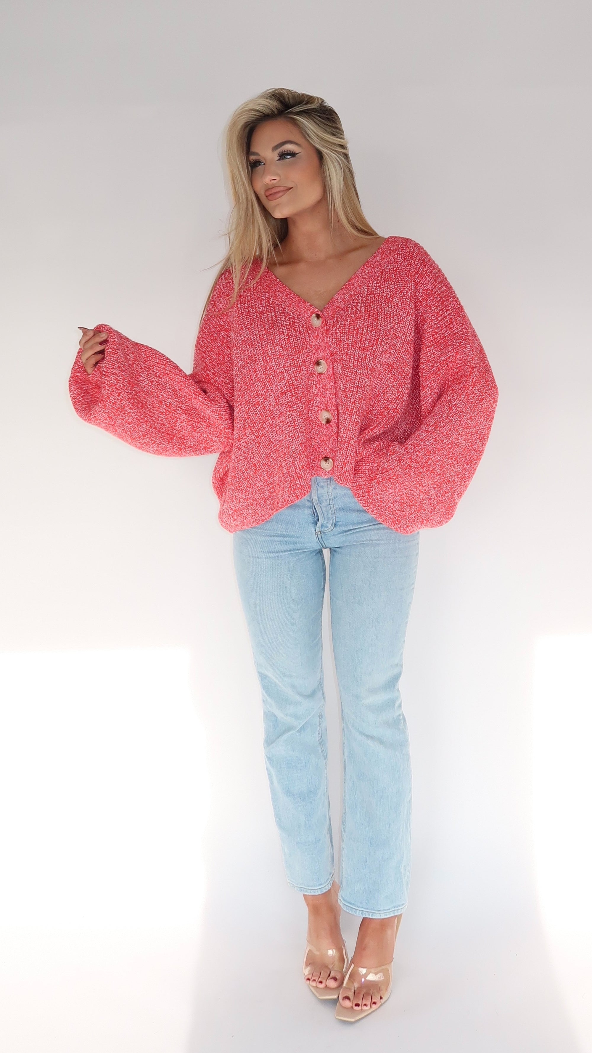 WINTER BLISS CHUNKY SWEATER RED