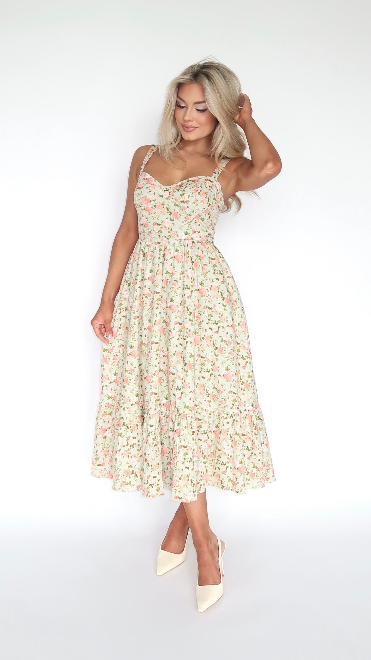 LILY FLORAL MIDI DRESS