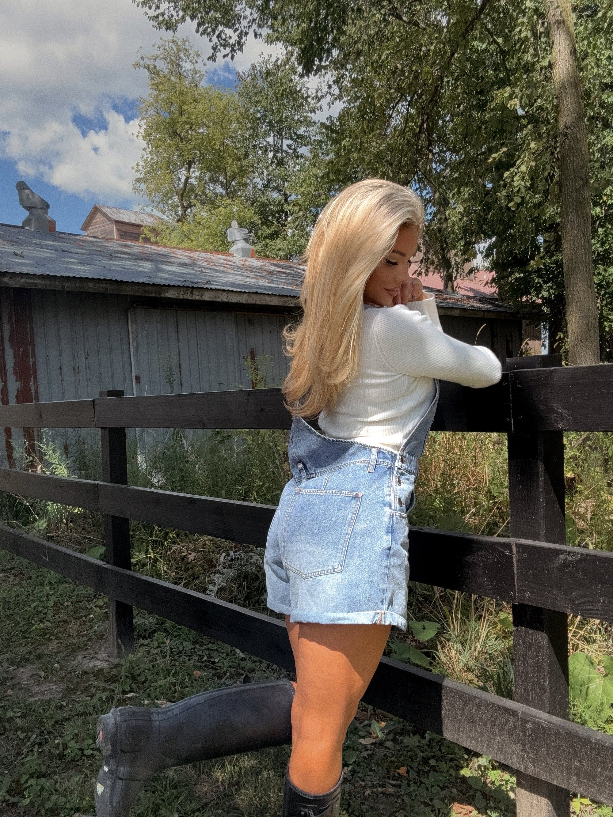 HARVEST DENIM SHORT OVERALLS