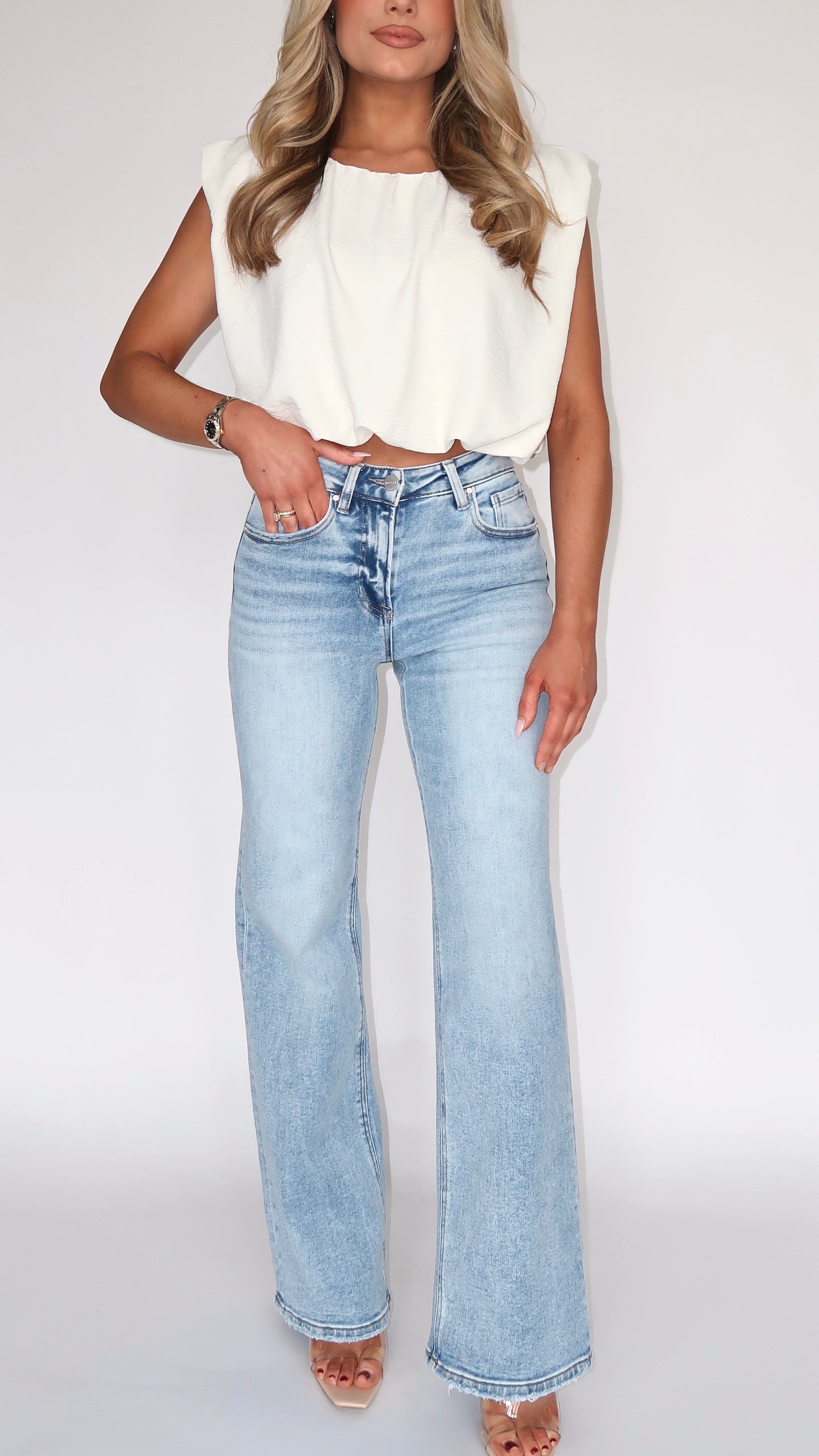 PEYTON HIGH RISE STRAIGHT DENIM JEANS