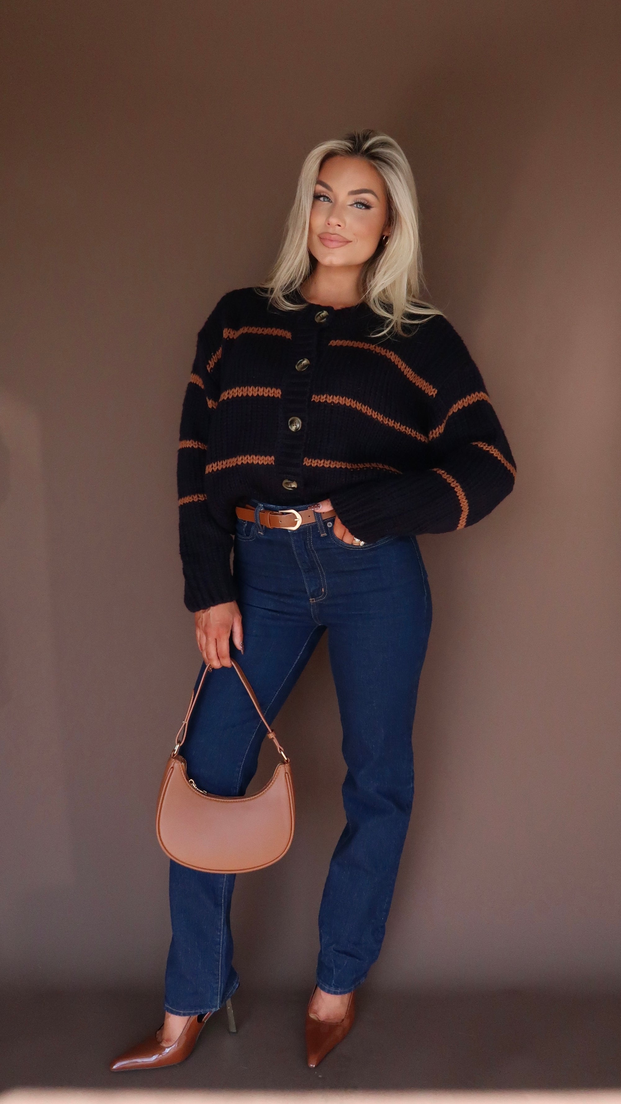 PENNIE STRIPED CARDIGAN