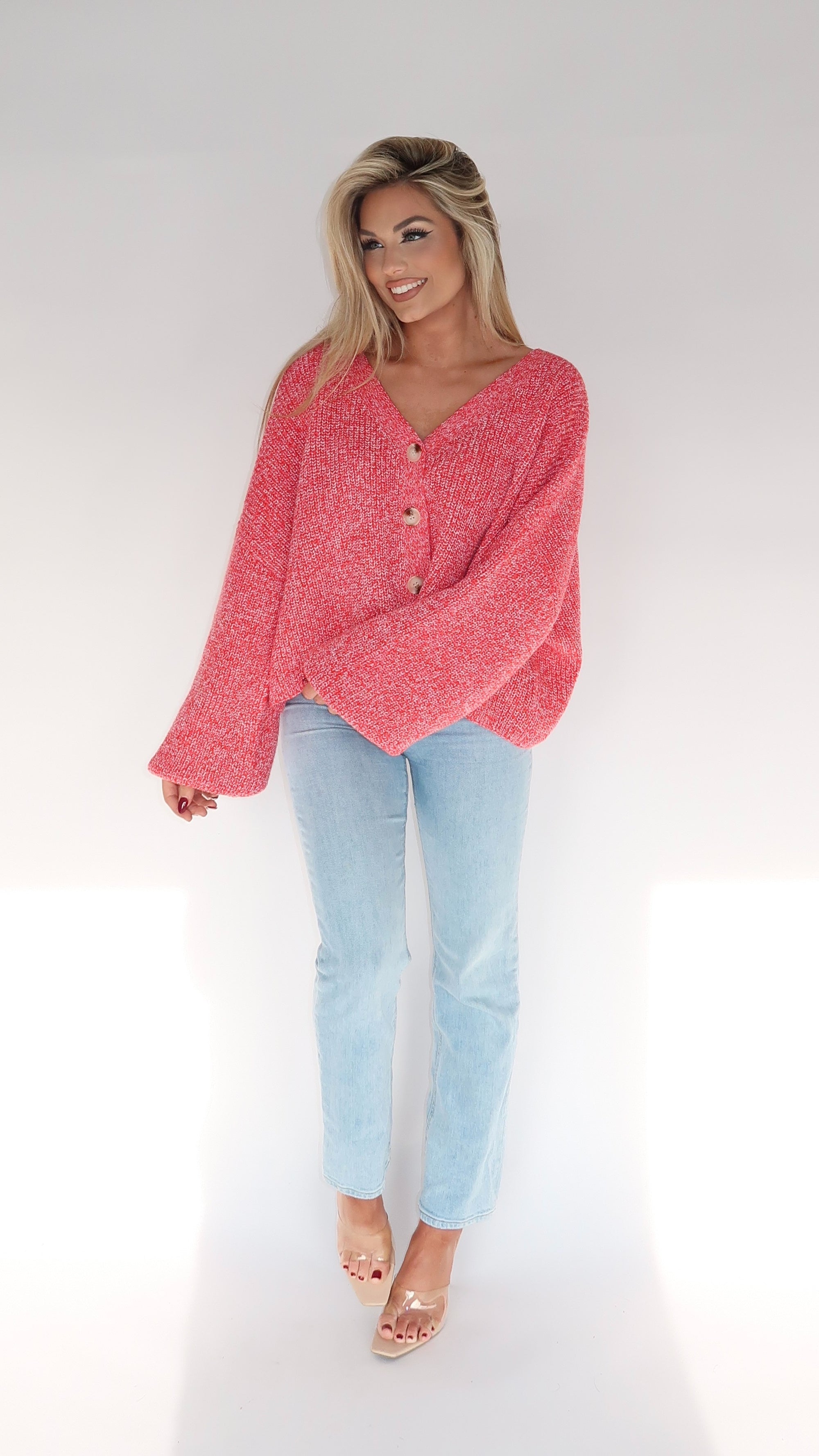 WINTER BLISS CHUNKY SWEATER RED