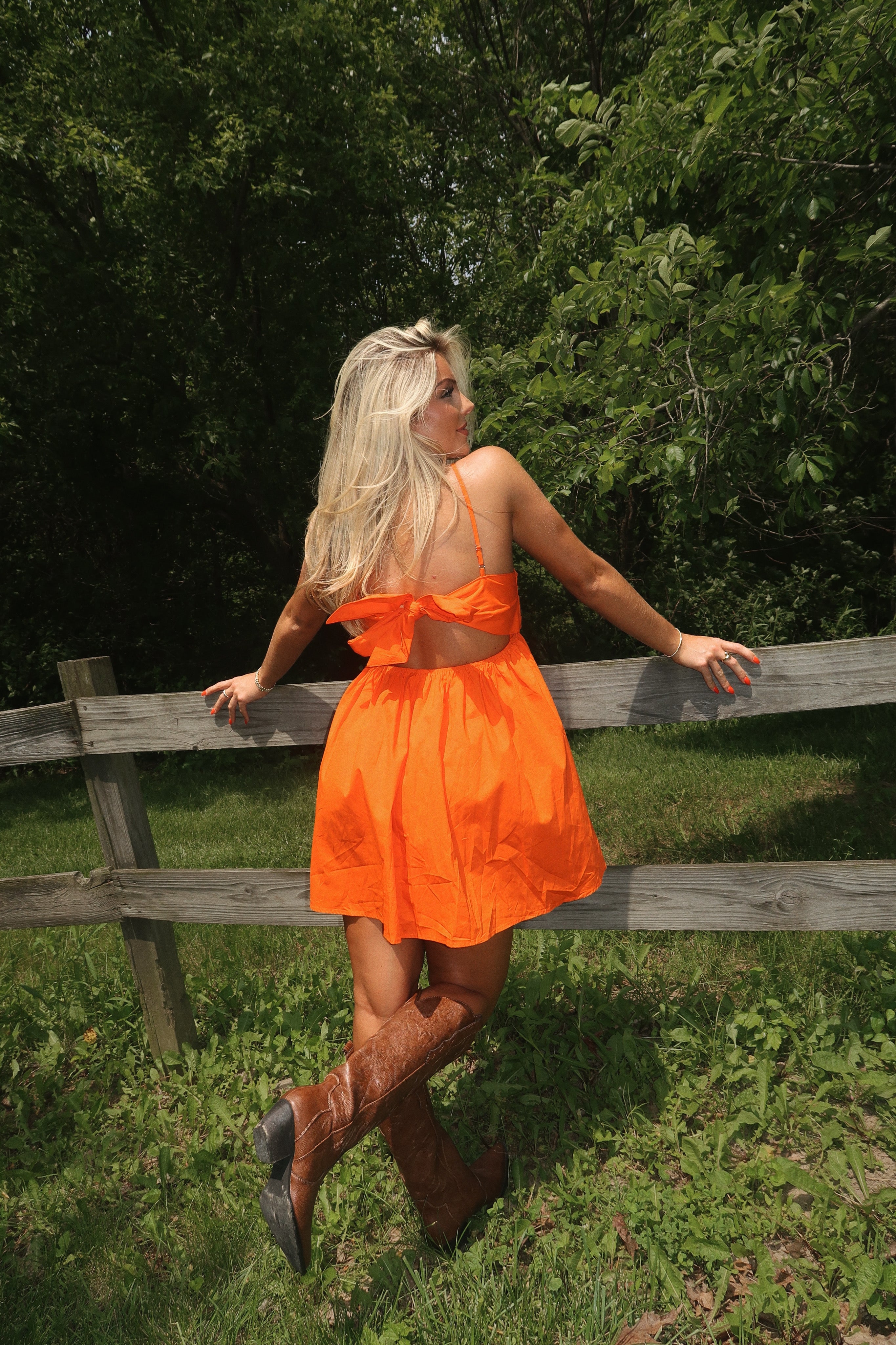 mini dress in burnt orange Left An Impression Burnt Orange Linen Blend Off The Shoulder Mini Dress