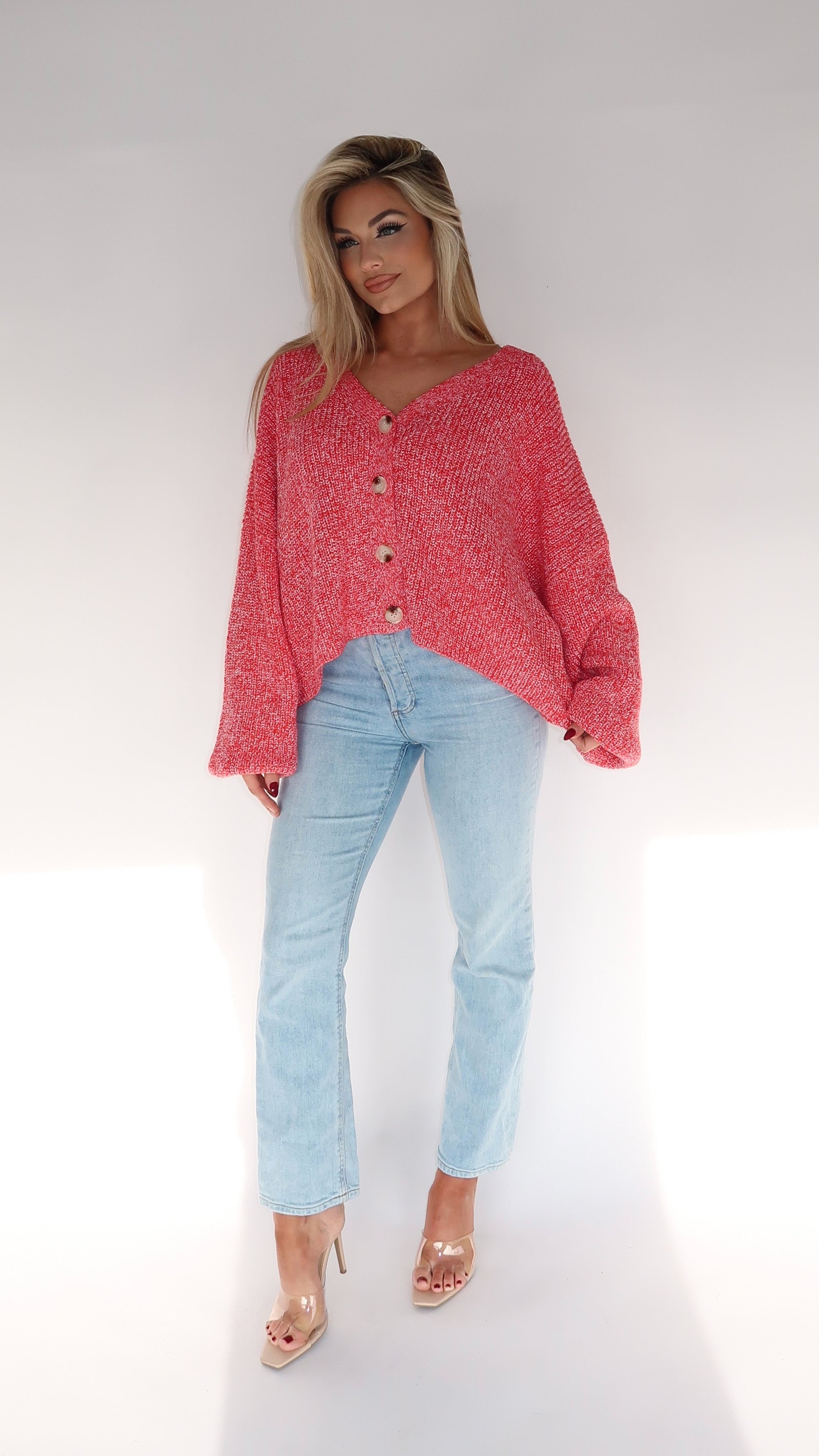 WINTER BLISS CHUNKY SWEATER RED