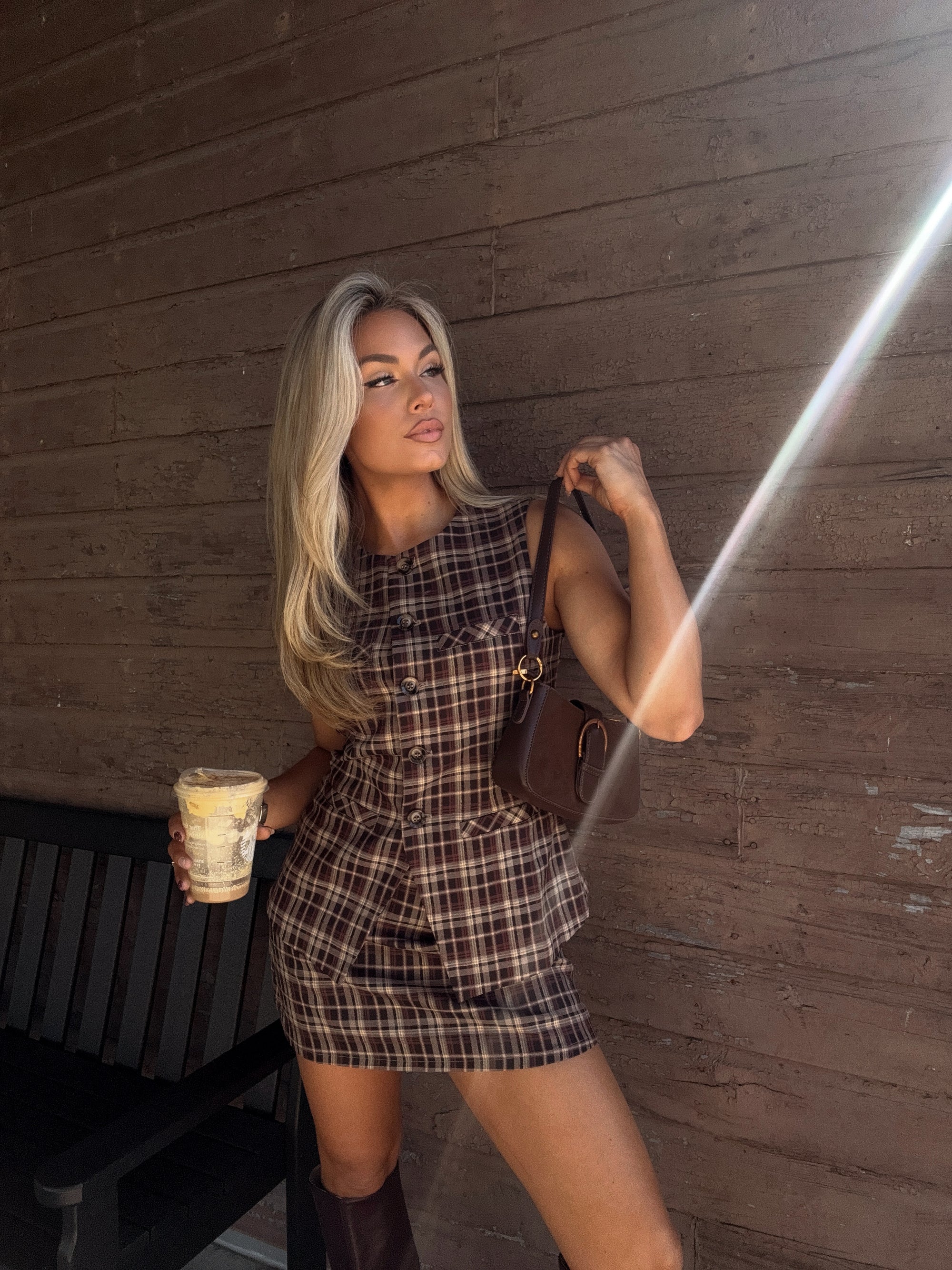 MAPLE LUXE PLAID VEST TOP