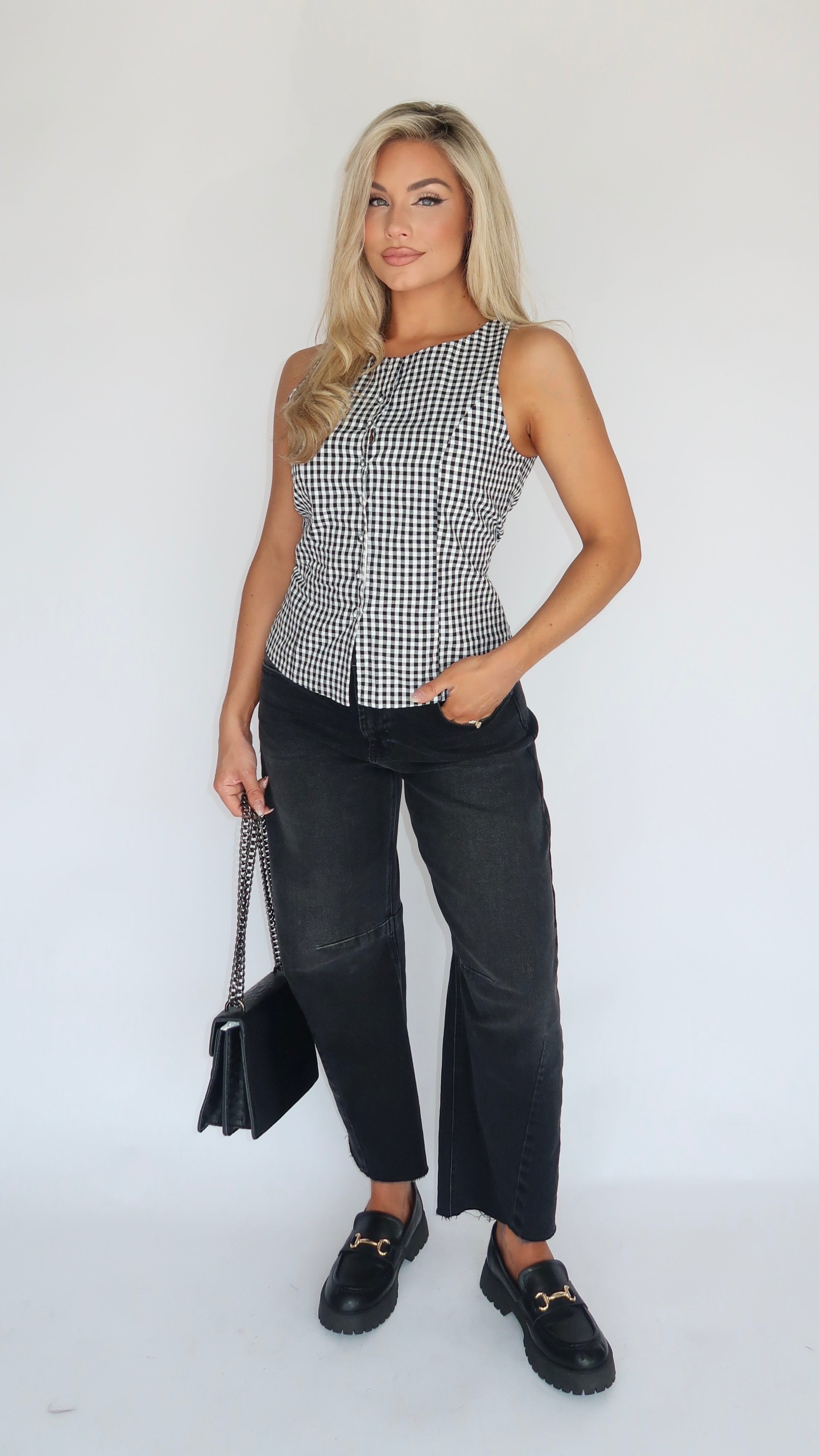 HARVEST CHECK GINGHAM TOP