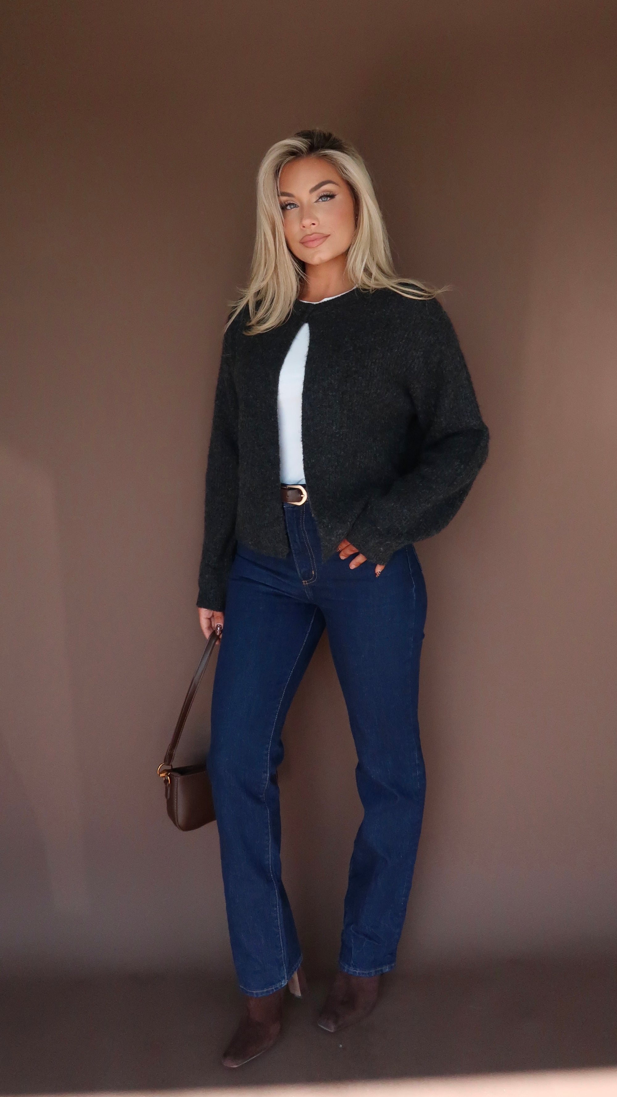 ASHWOOD CHARCOAL GREY CARDIGAN
