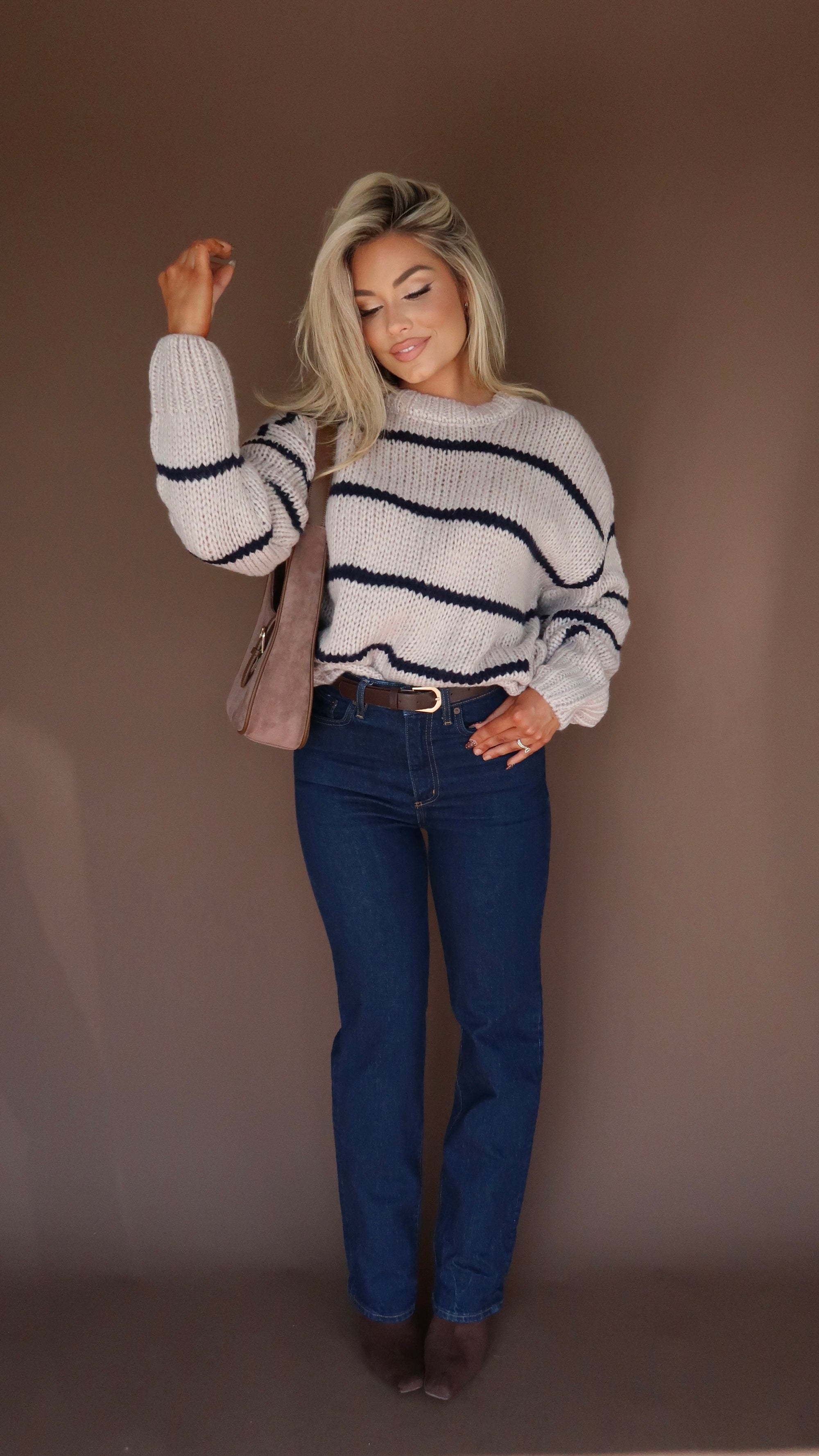 WOODLEY KNIT SWEATER BLACK/GREY