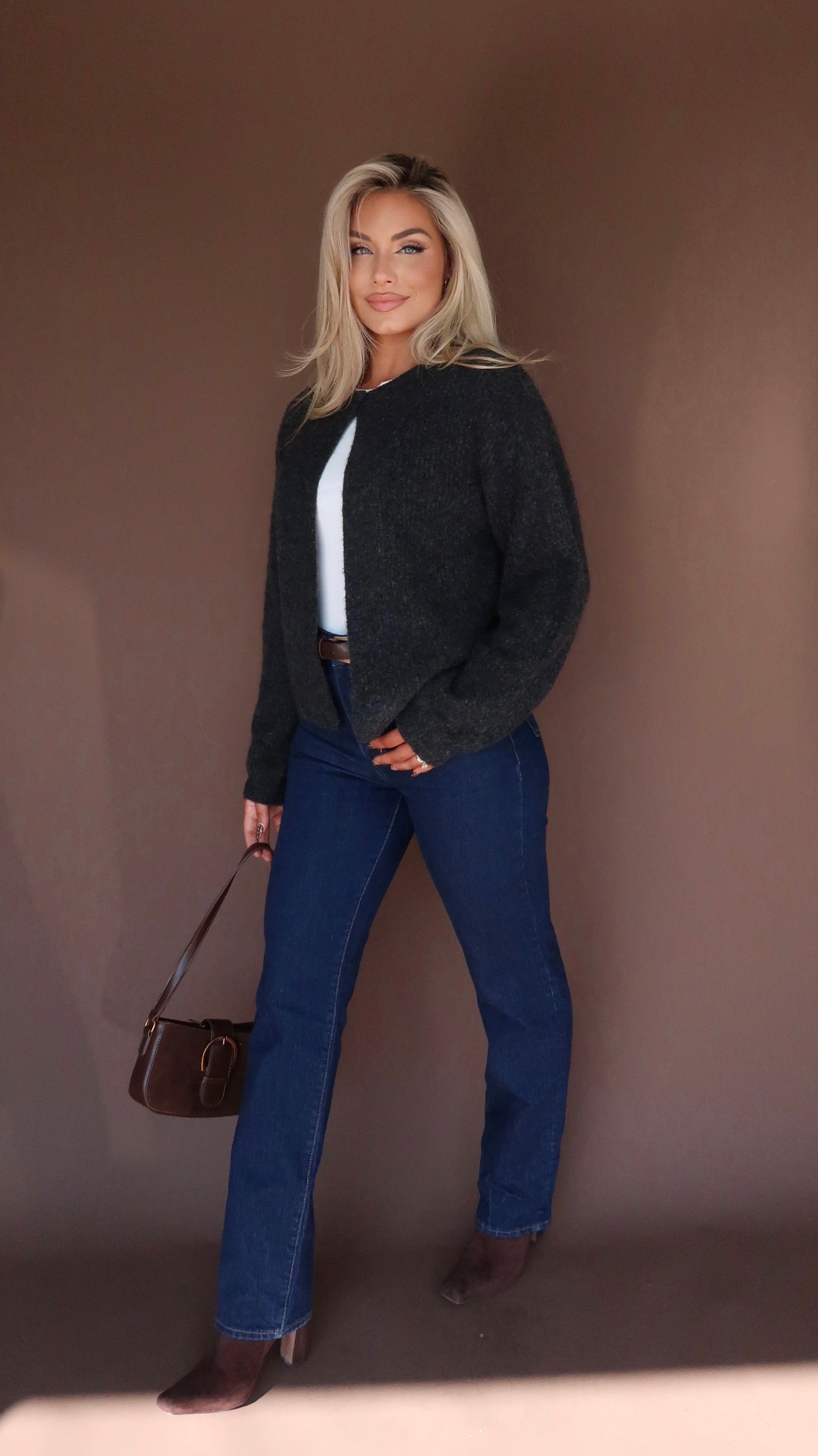 ASHWOOD CHARCOAL GREY CARDIGAN