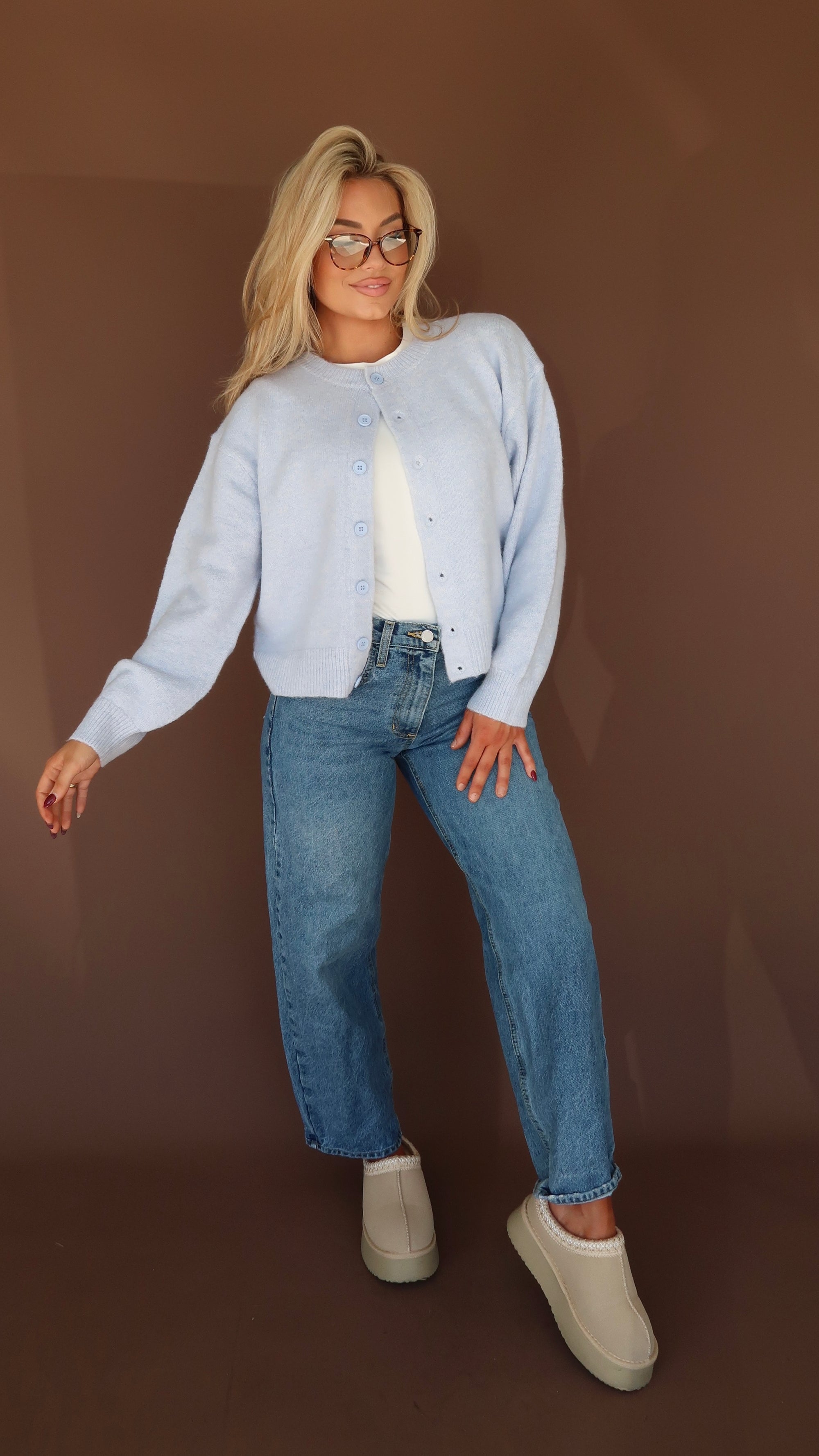 AUTUMN CRISP CARDIGAN BLUE