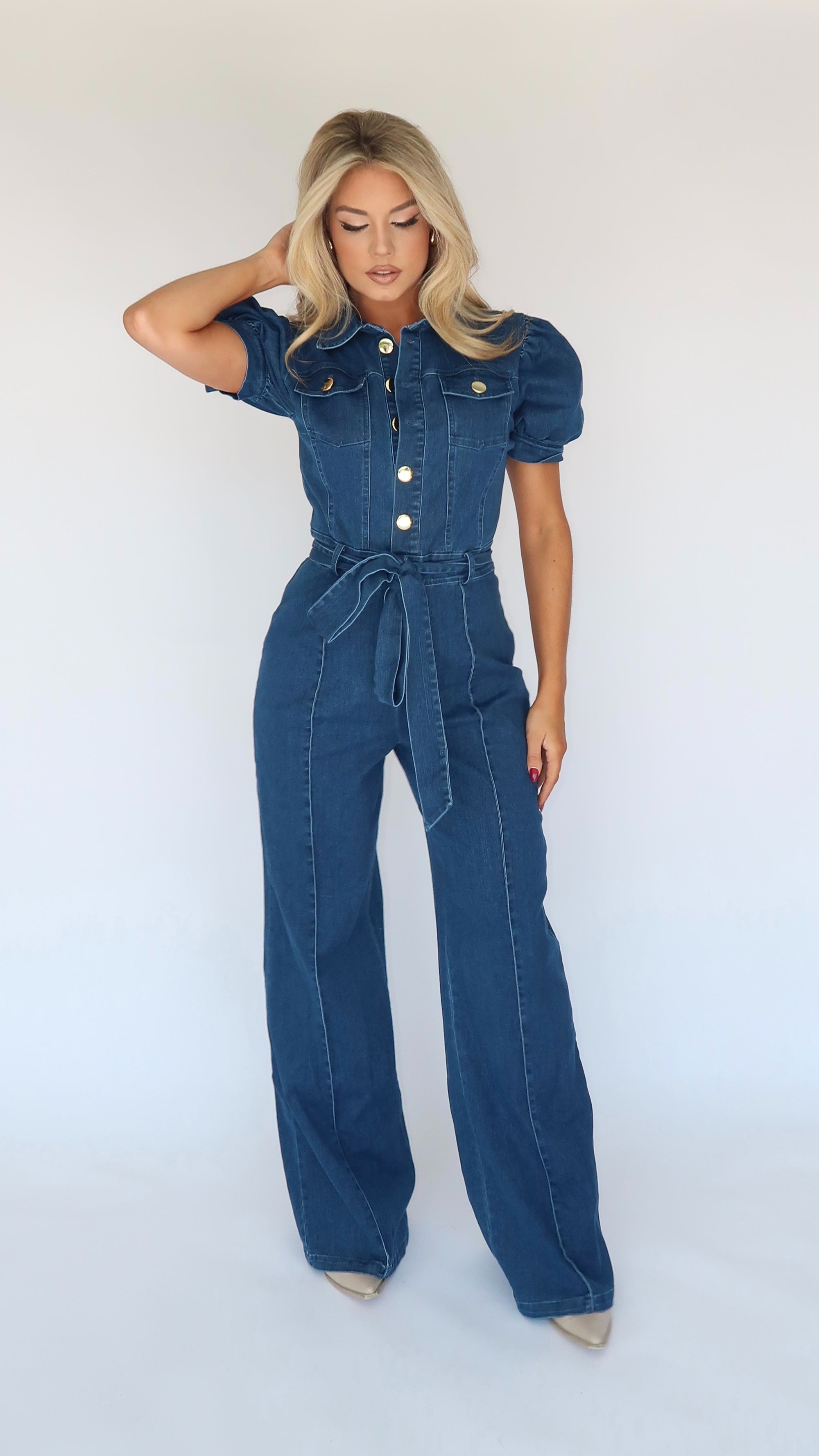 ALDEAN DENIM JUMPSUIT
