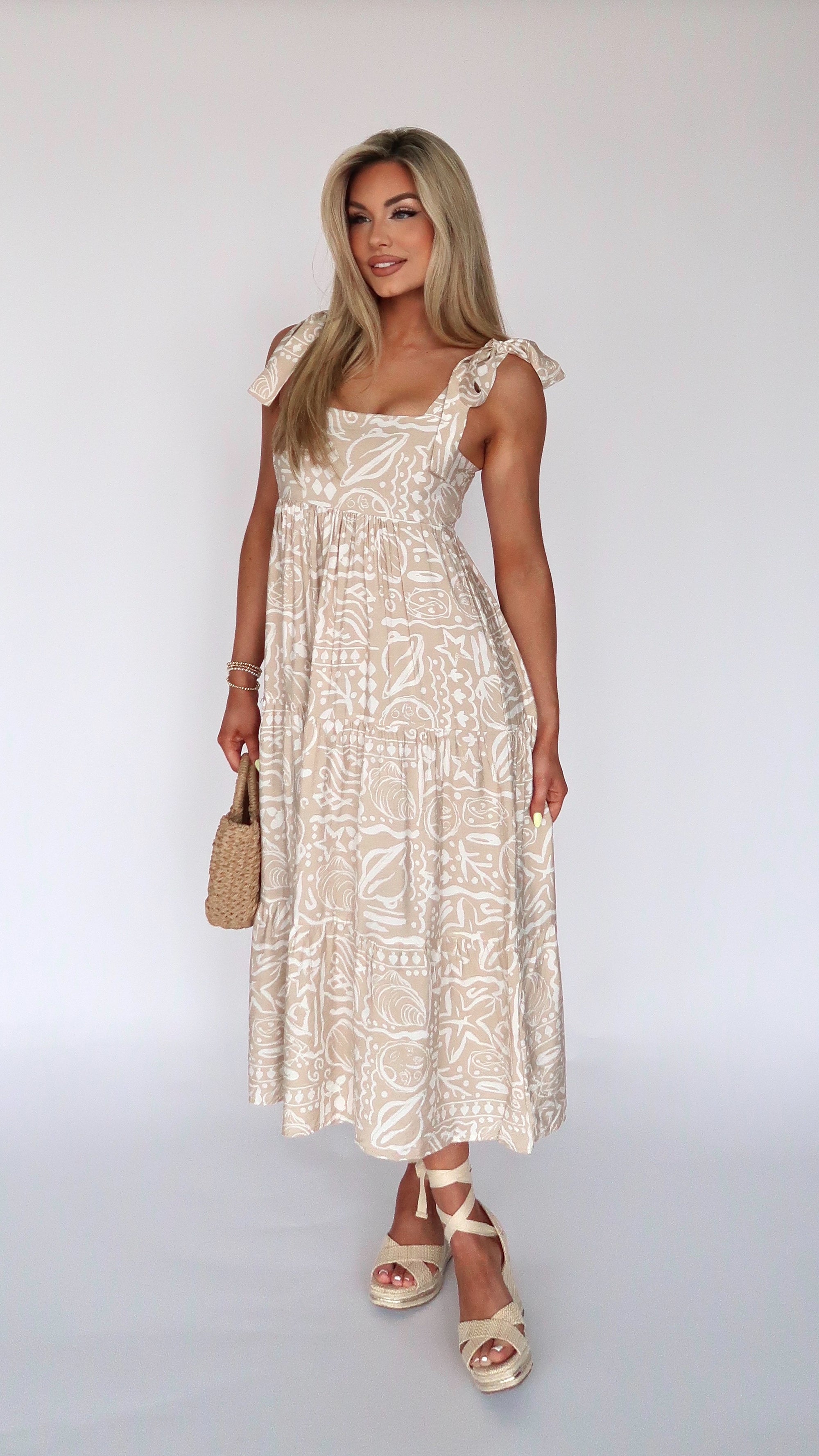 INLET SHELL PRINTED MAXI DRESS