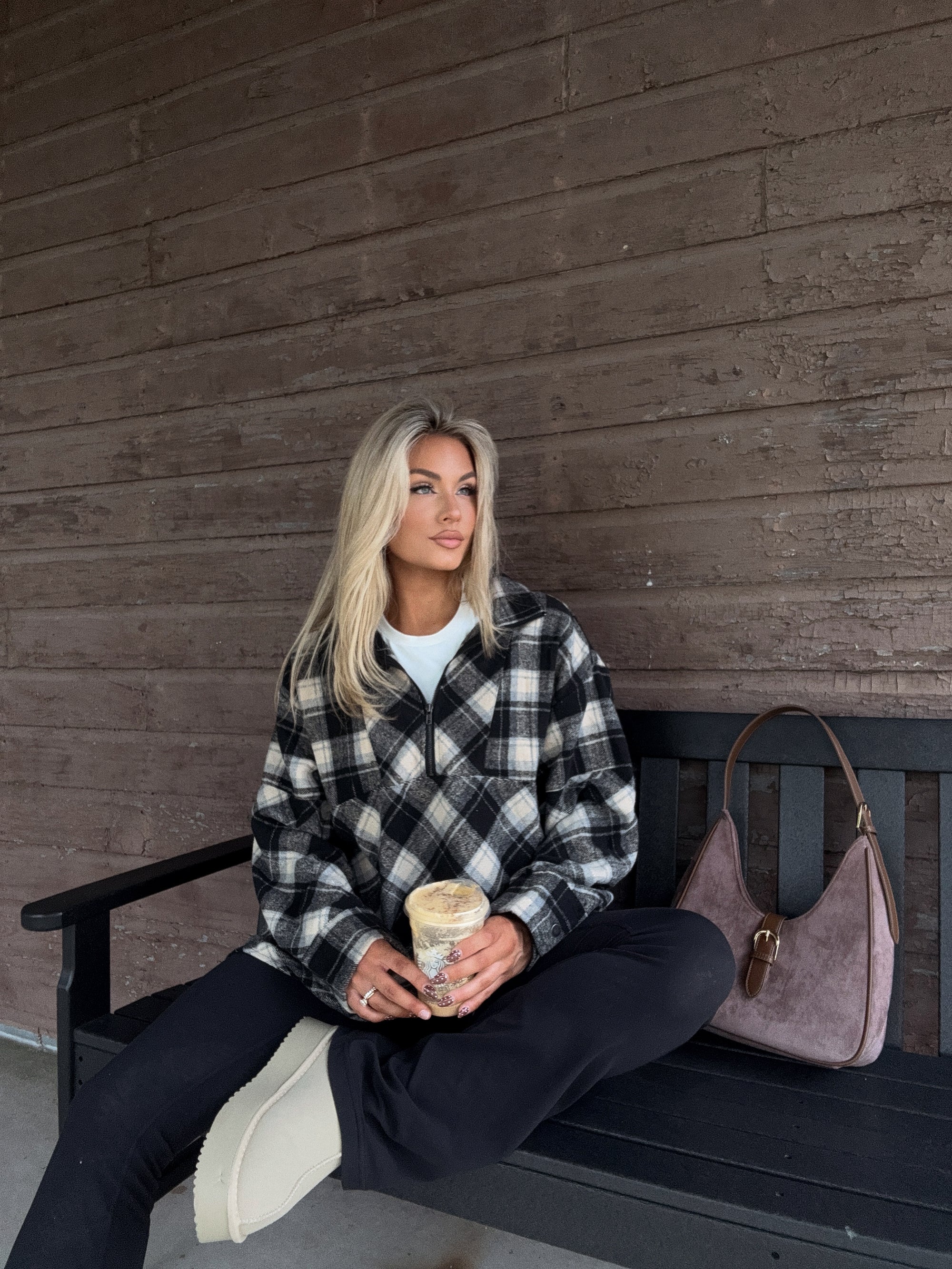 FIRESIDE PLAID PULLOVER