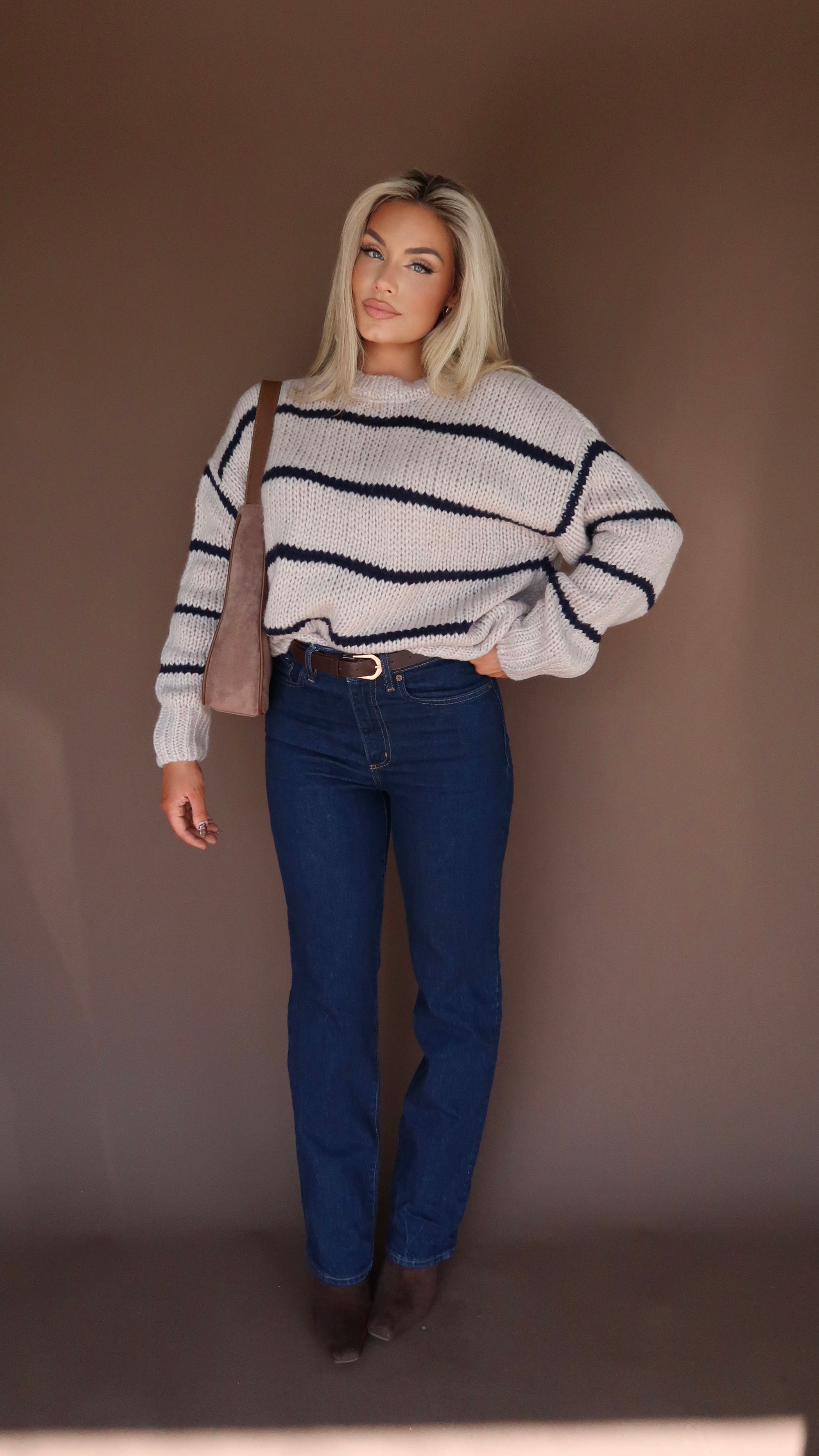 WOODLEY KNIT SWEATER BLACK/GREY