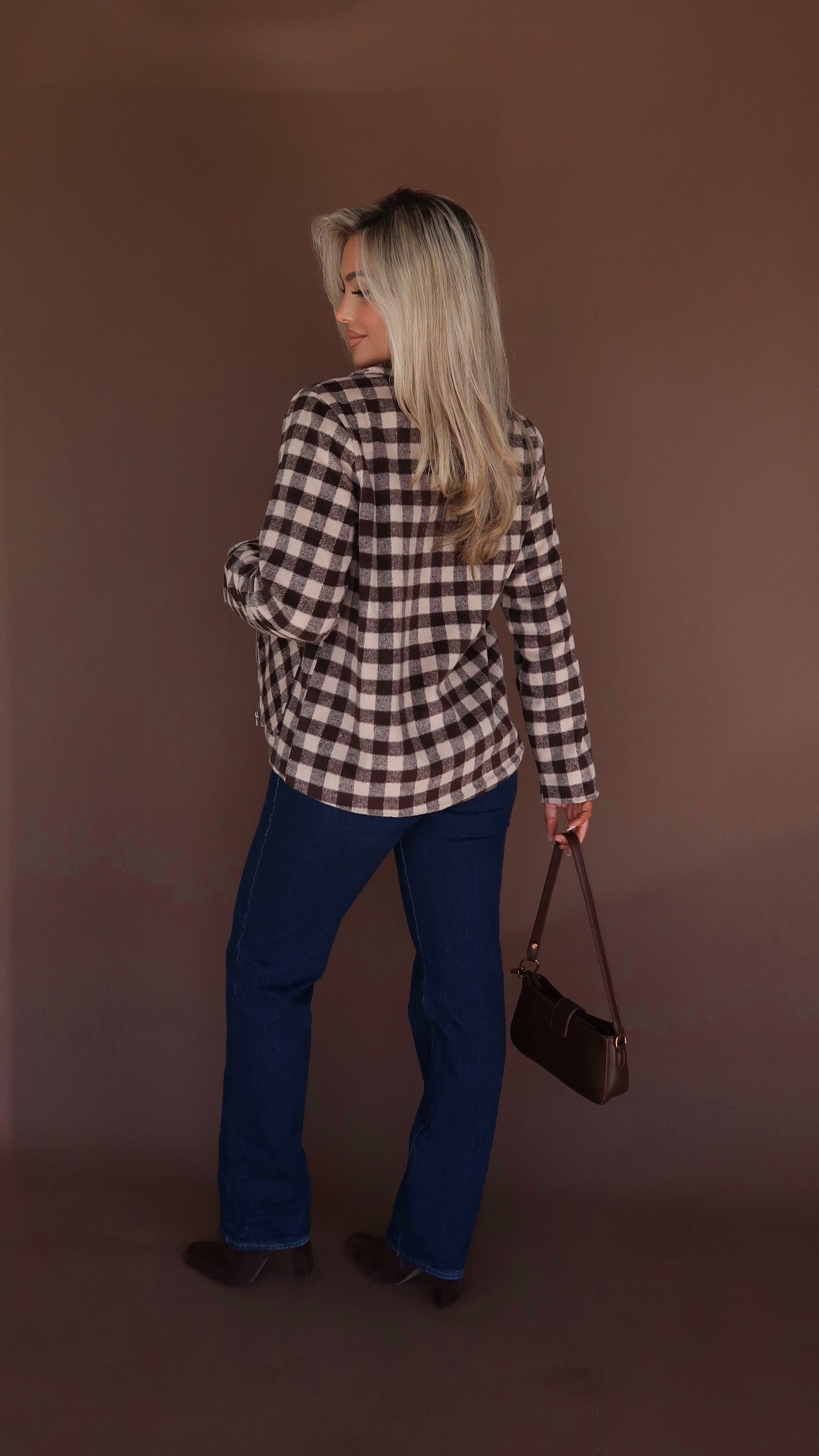 SPICED COCOA GINGHAM JACKET