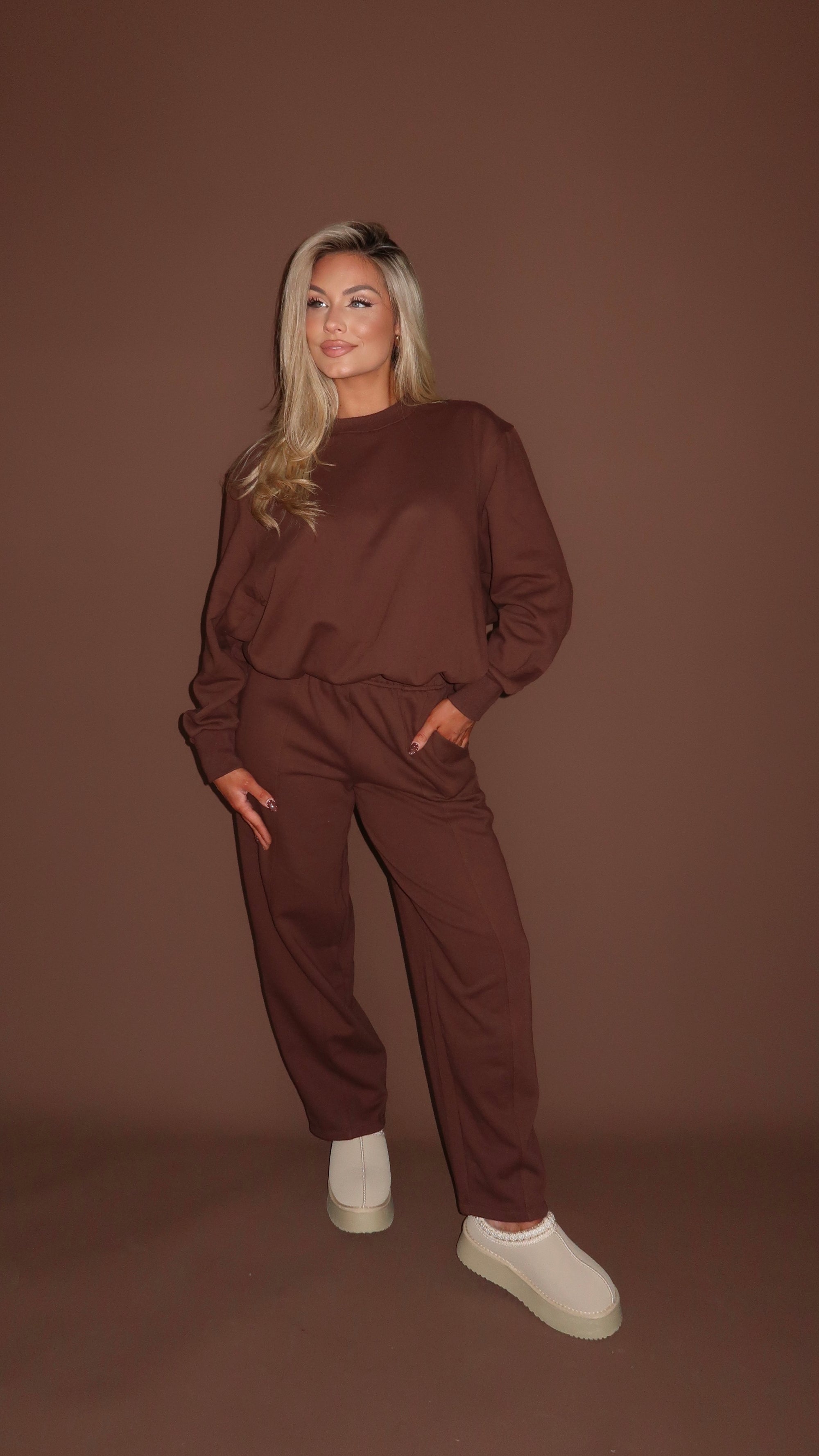 TEDDI BUBBLE CREWNECK BROWN