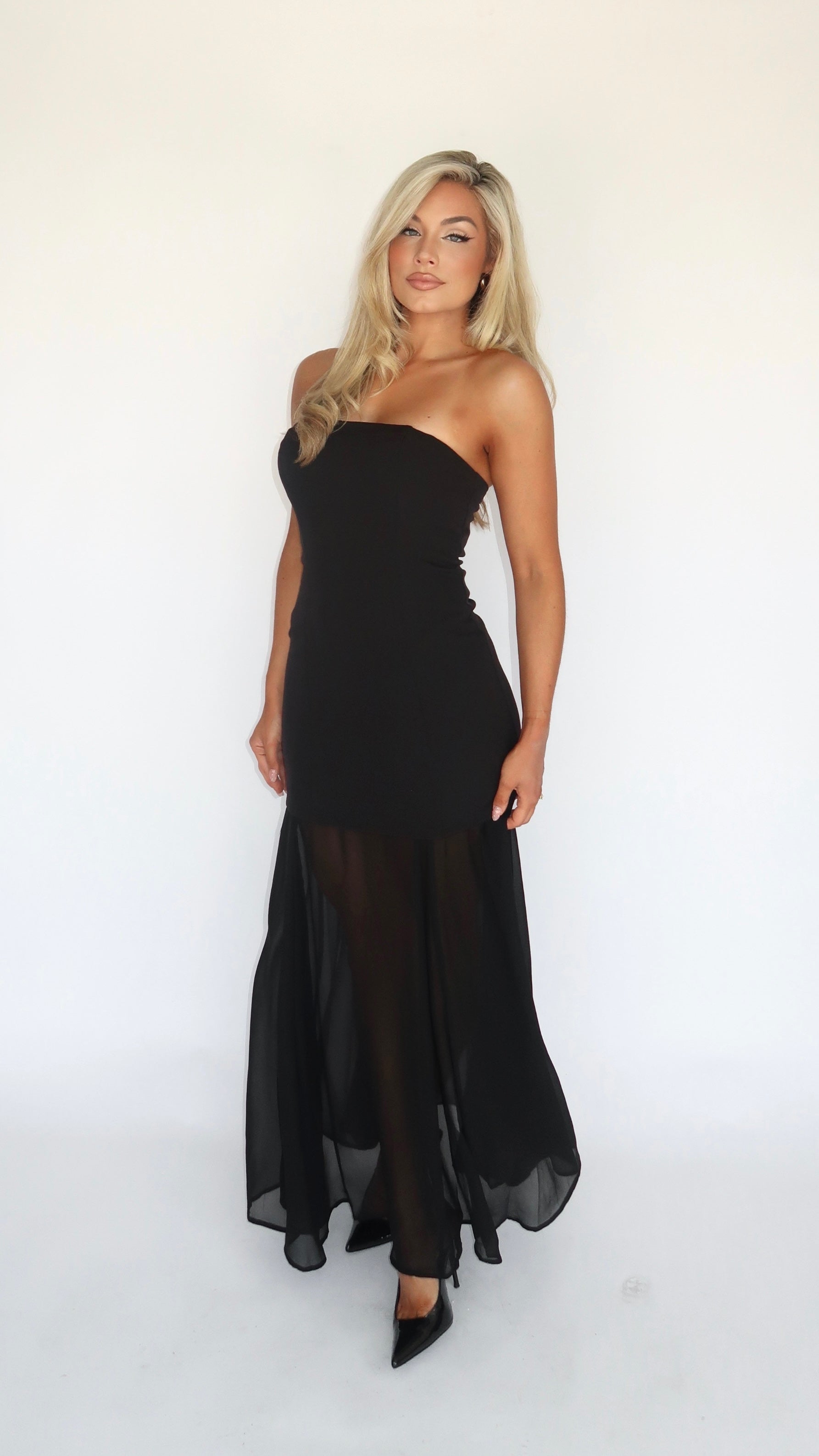 LAURYN STRAPLESS MAXI DRESS BLACK