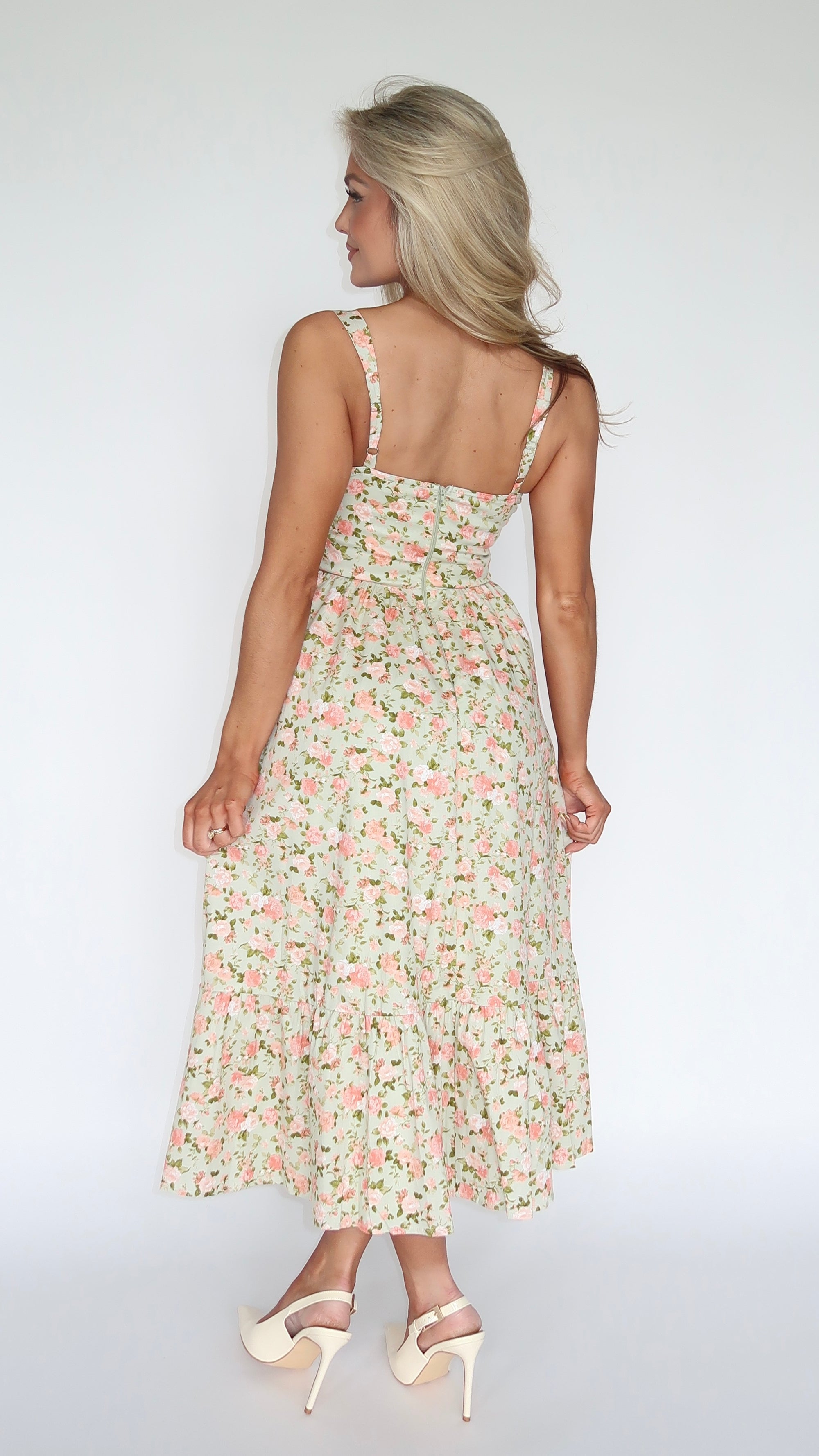 LILY FLORAL MIDI DRESS