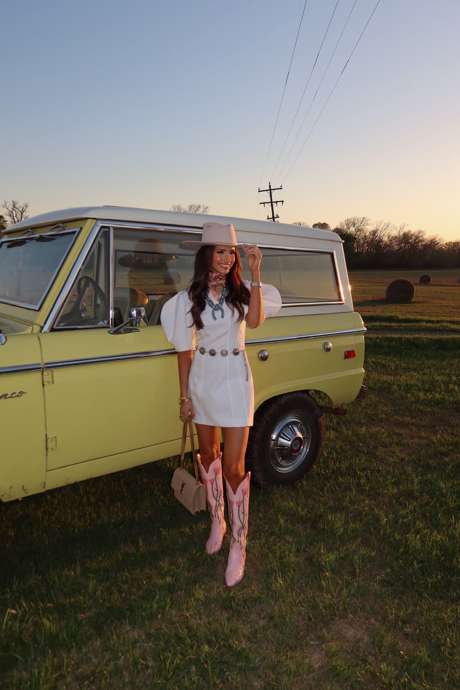 MABLE DENIM DRESS WHITE