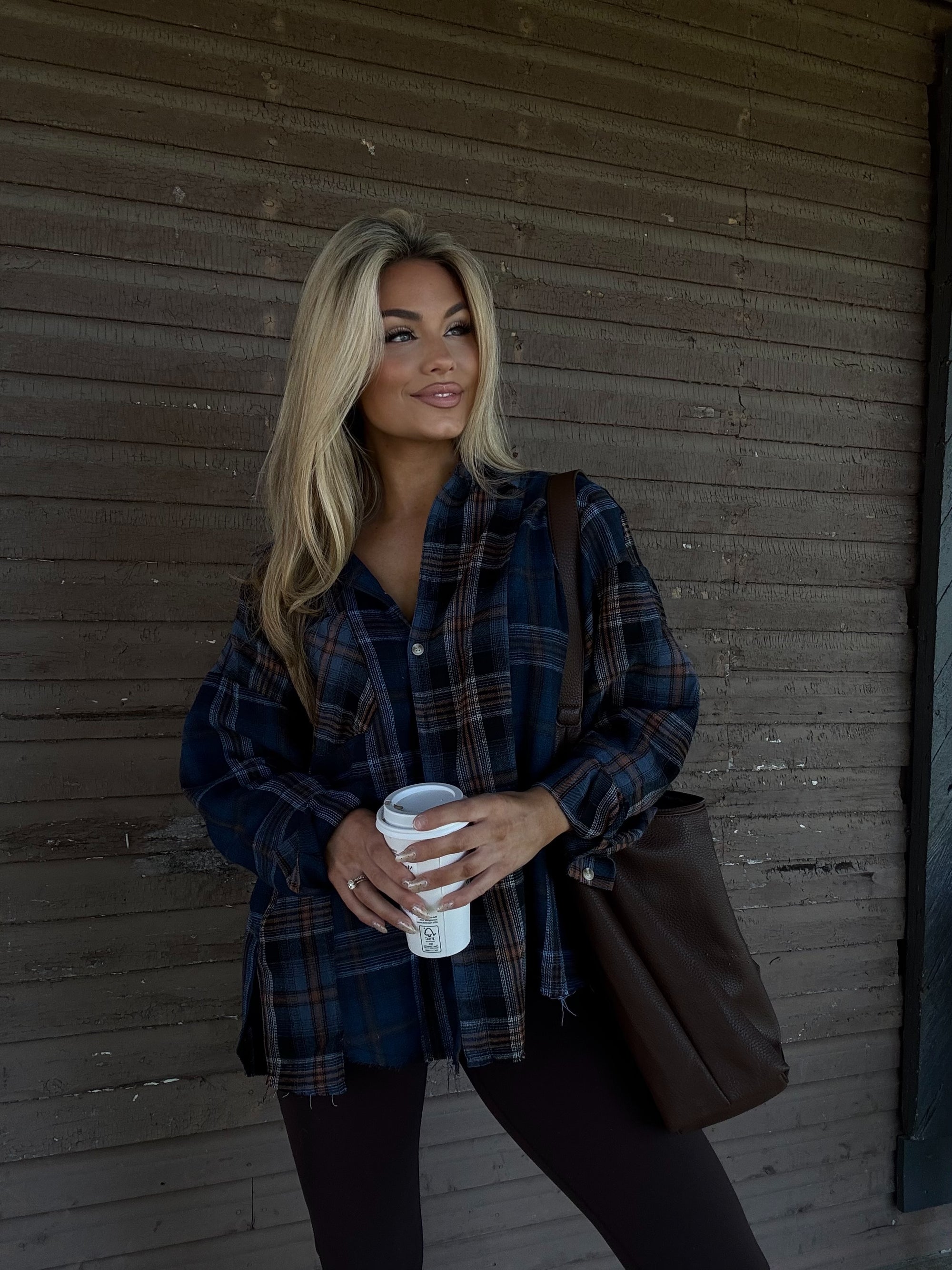 AUGUST NAVY PLAID FLANNEL