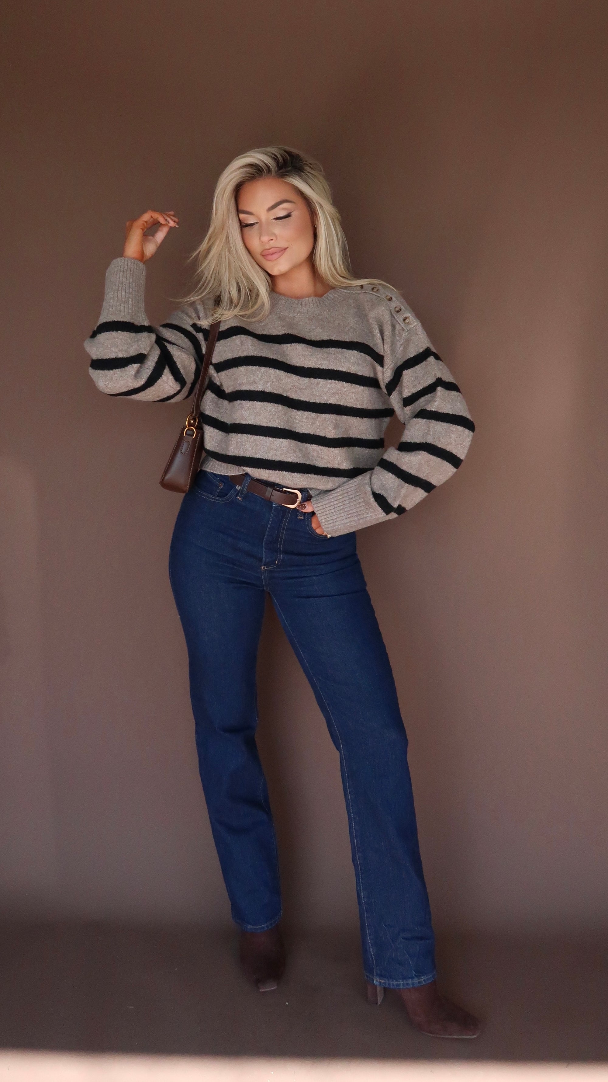 ROWAN STRIPED SWEATER