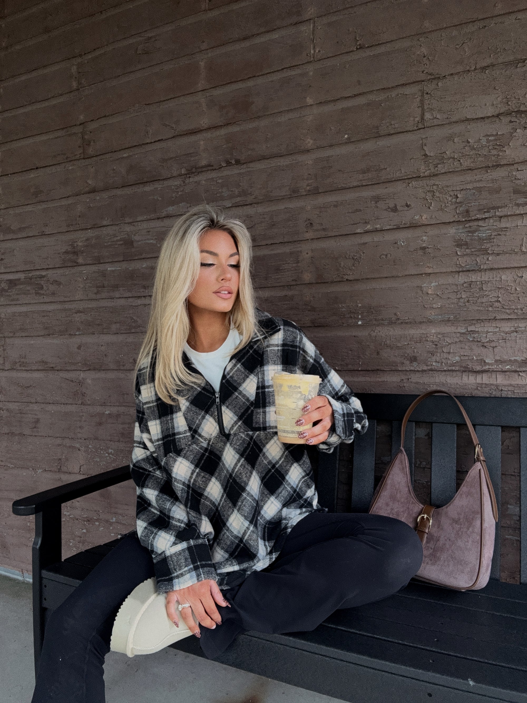 FIRESIDE PLAID PULLOVER