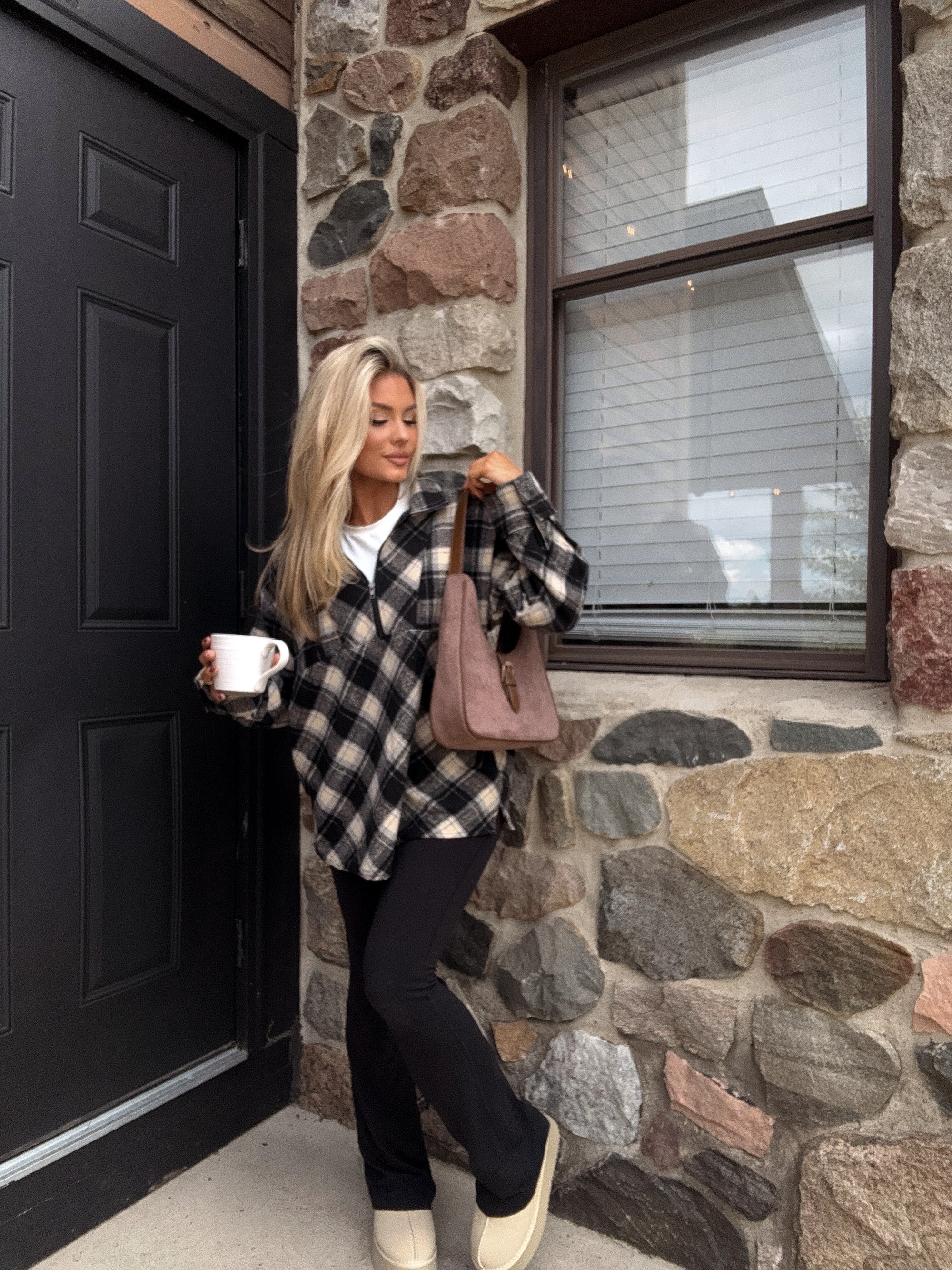 FIRESIDE PLAID PULLOVER