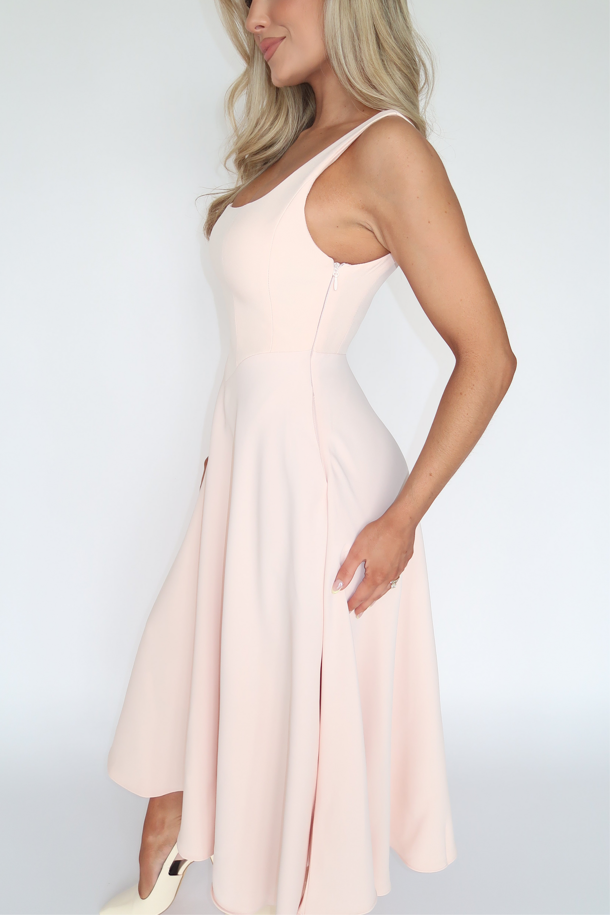 ROSALIND MUSE MIDI DRESS SOFT PINK