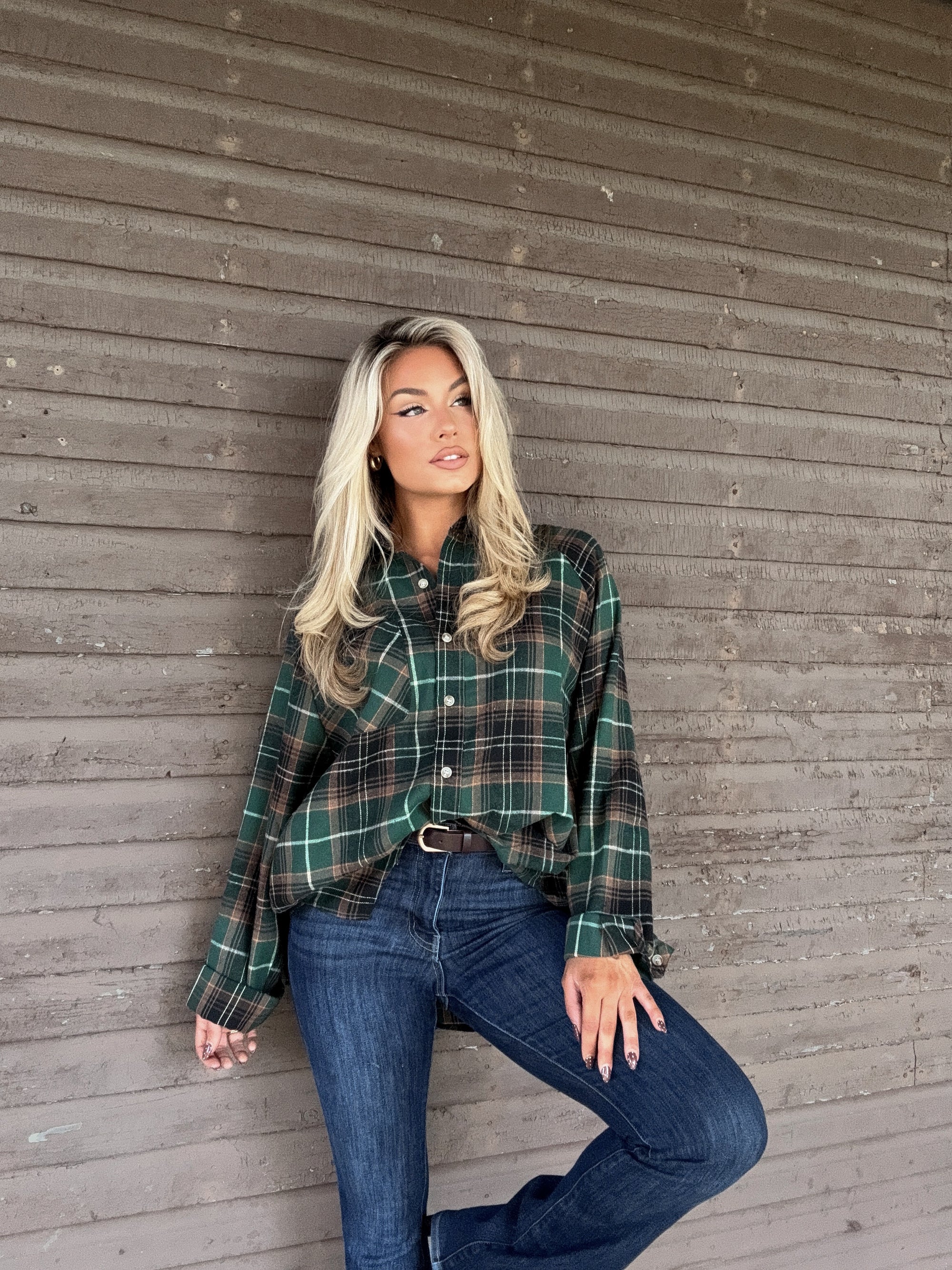 AUGUST GREEN PLAID FLANNEL