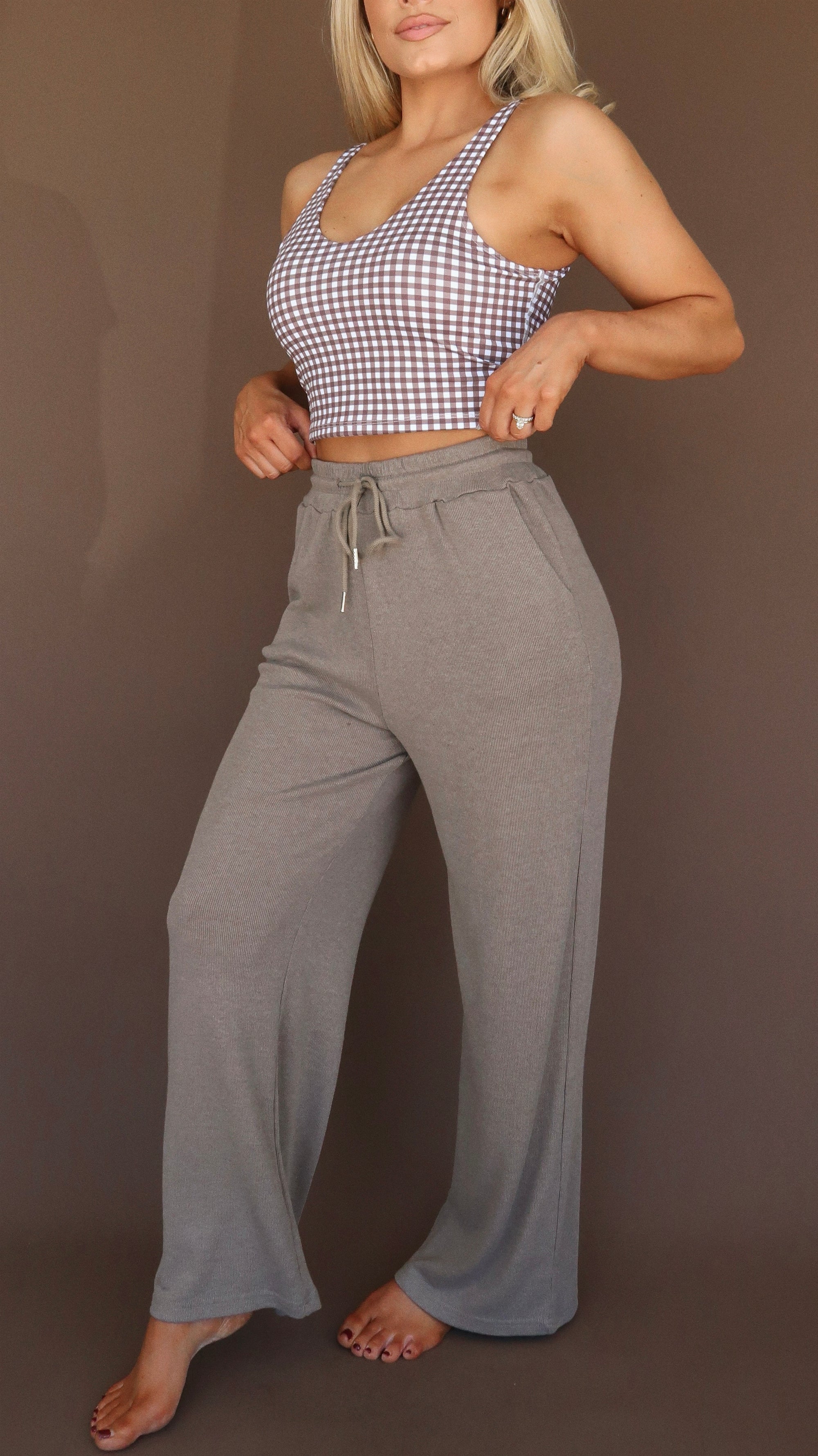 STRAIGHT LEG SWEATPANTS MOCHA