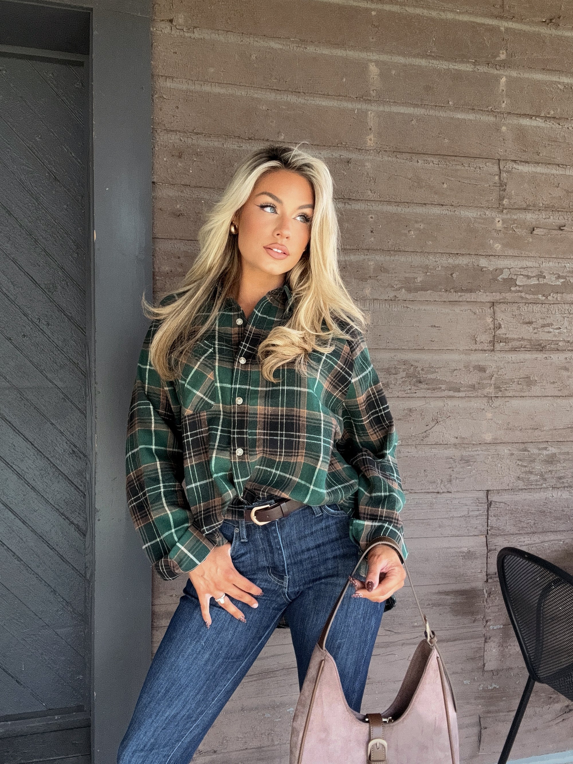 AUGUST GREEN PLAID FLANNEL