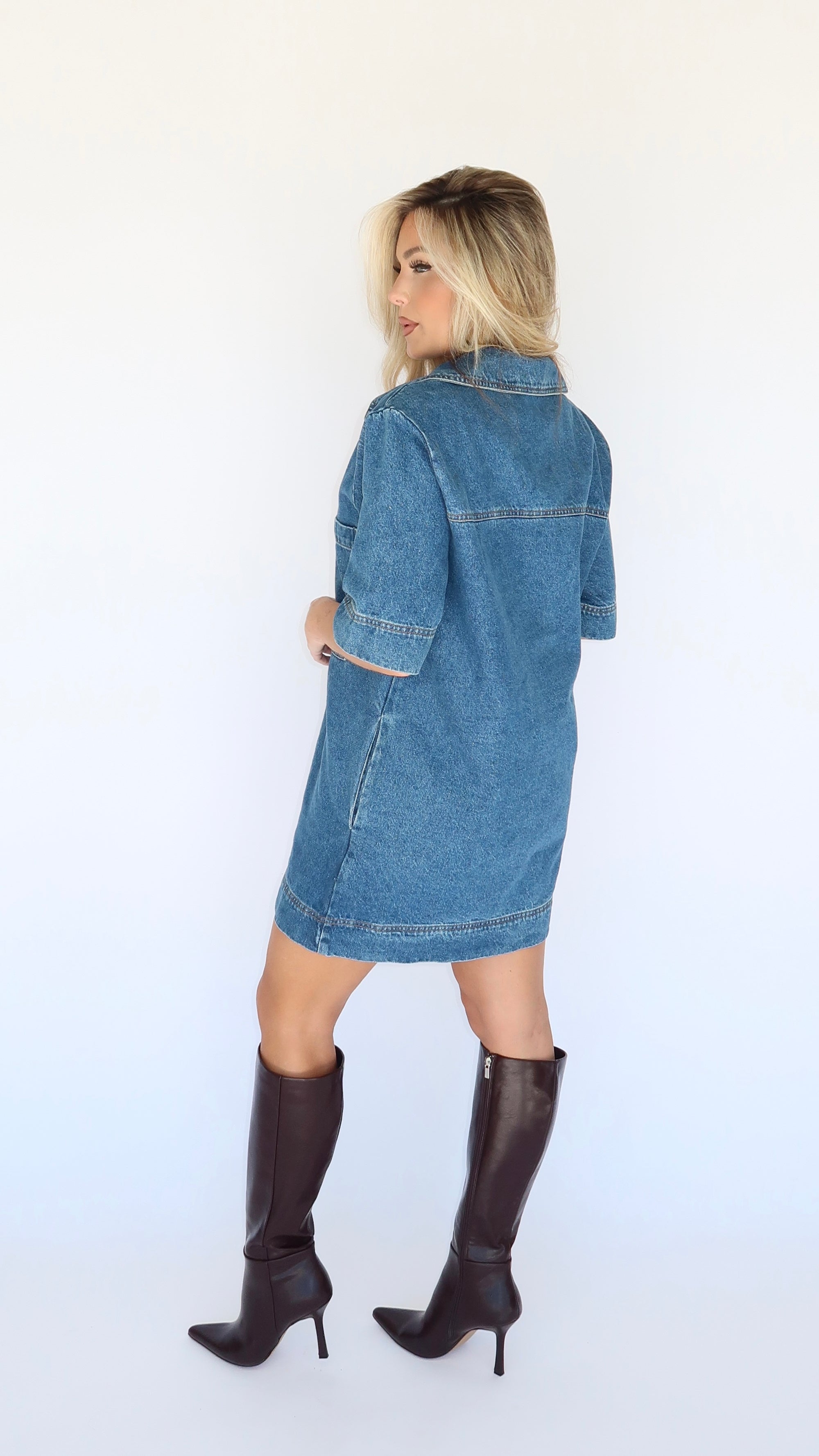 KNOX DENIM SHIFT DRESS