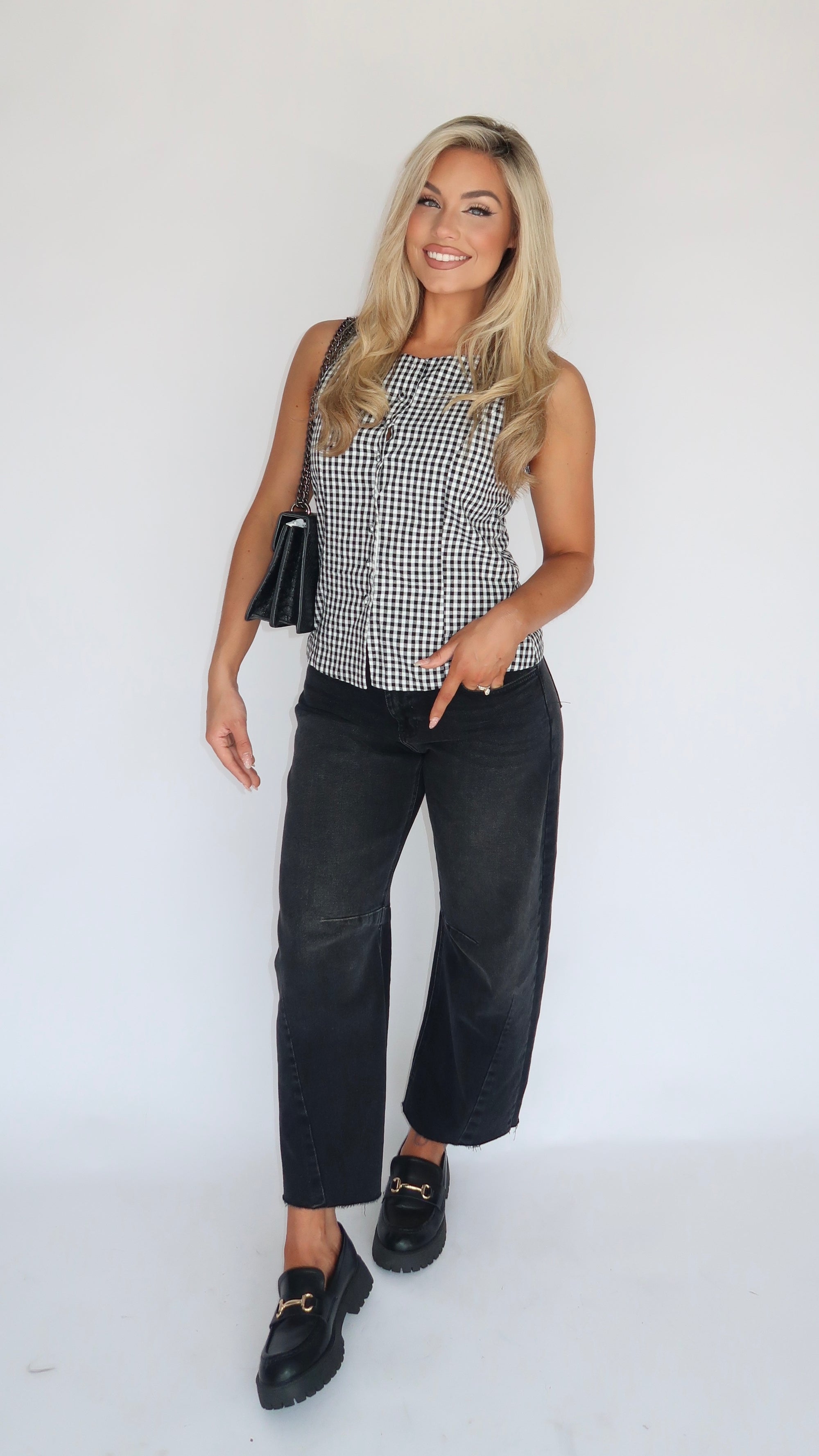 HARVEST CHECK GINGHAM TOP