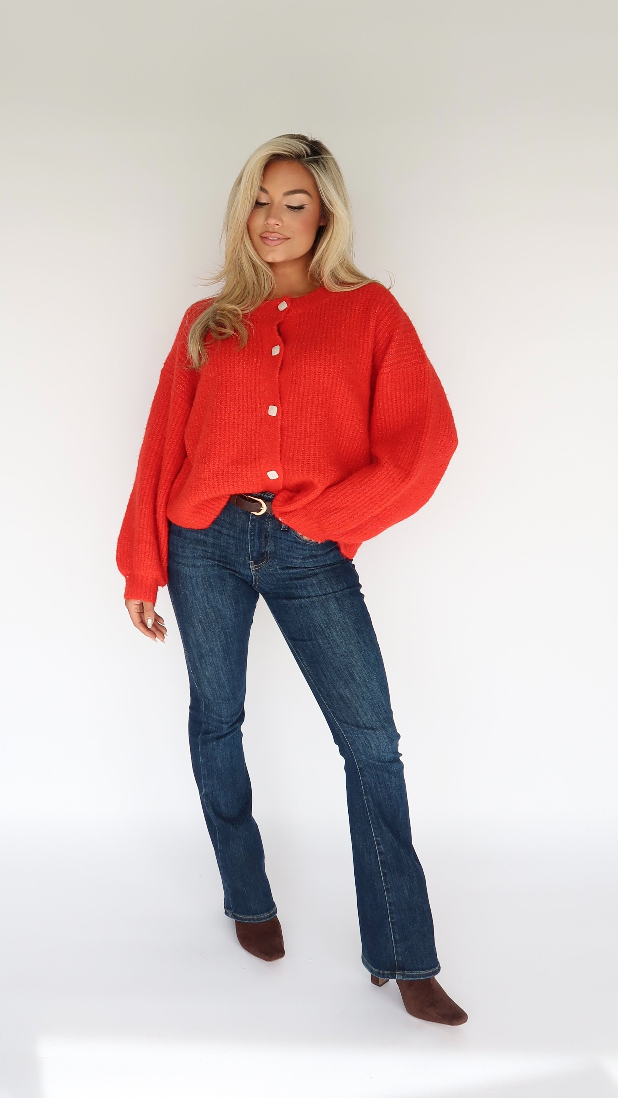 MELVILLE CARDIGAN RED
