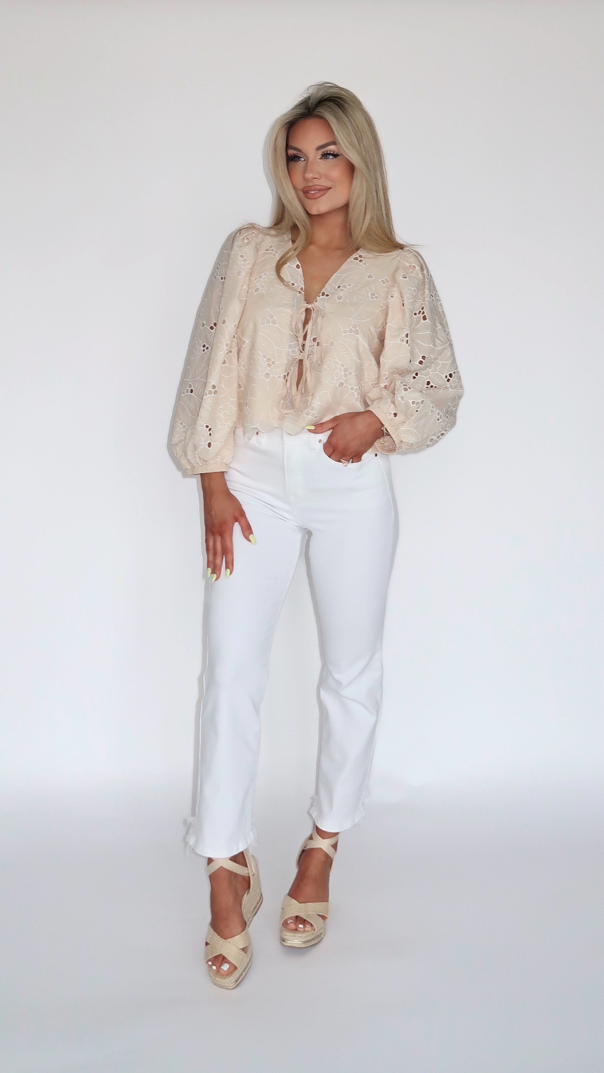 MARLENE EYELET TOP