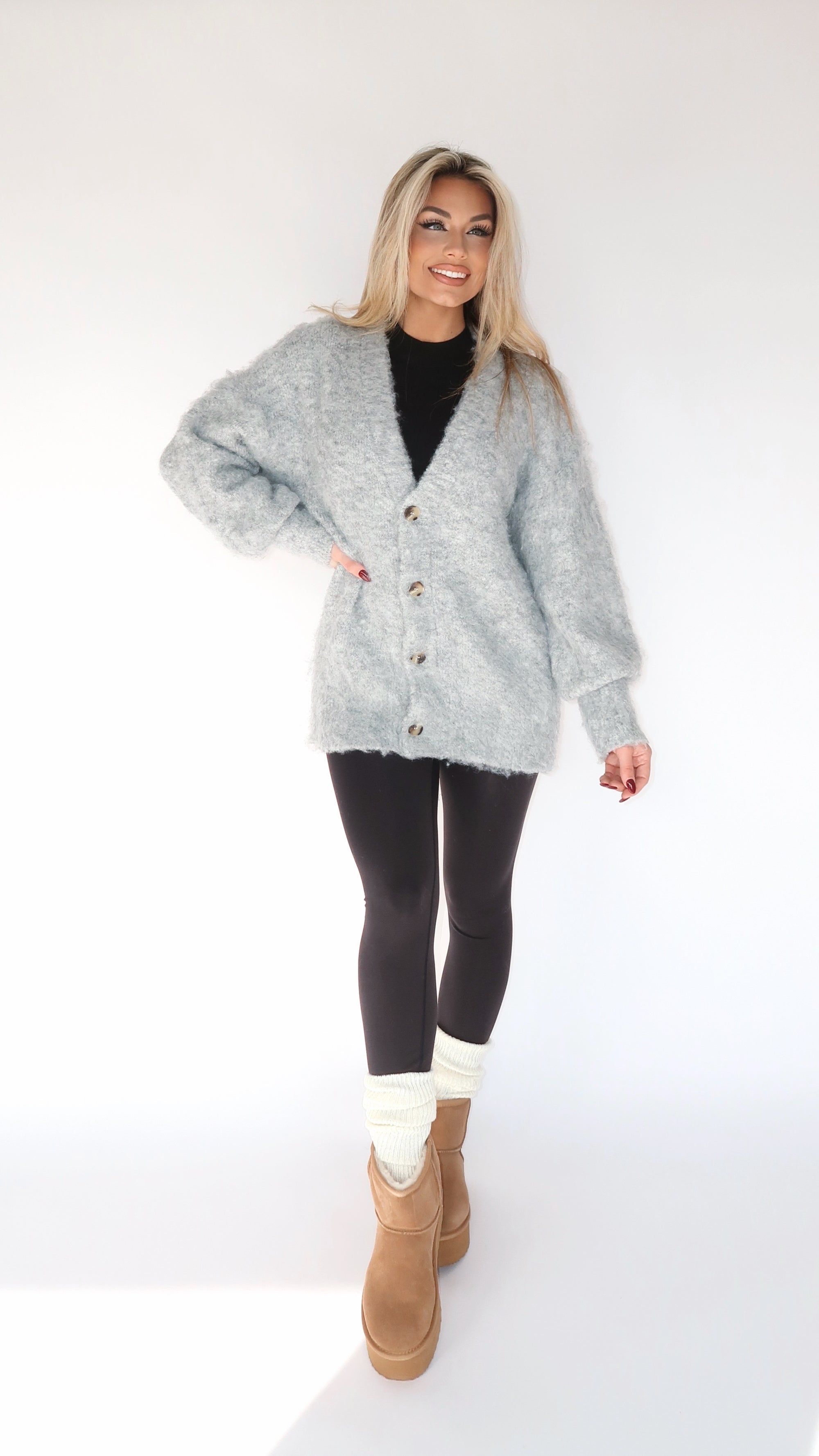 CABIN COZY CARDIGAN GREY