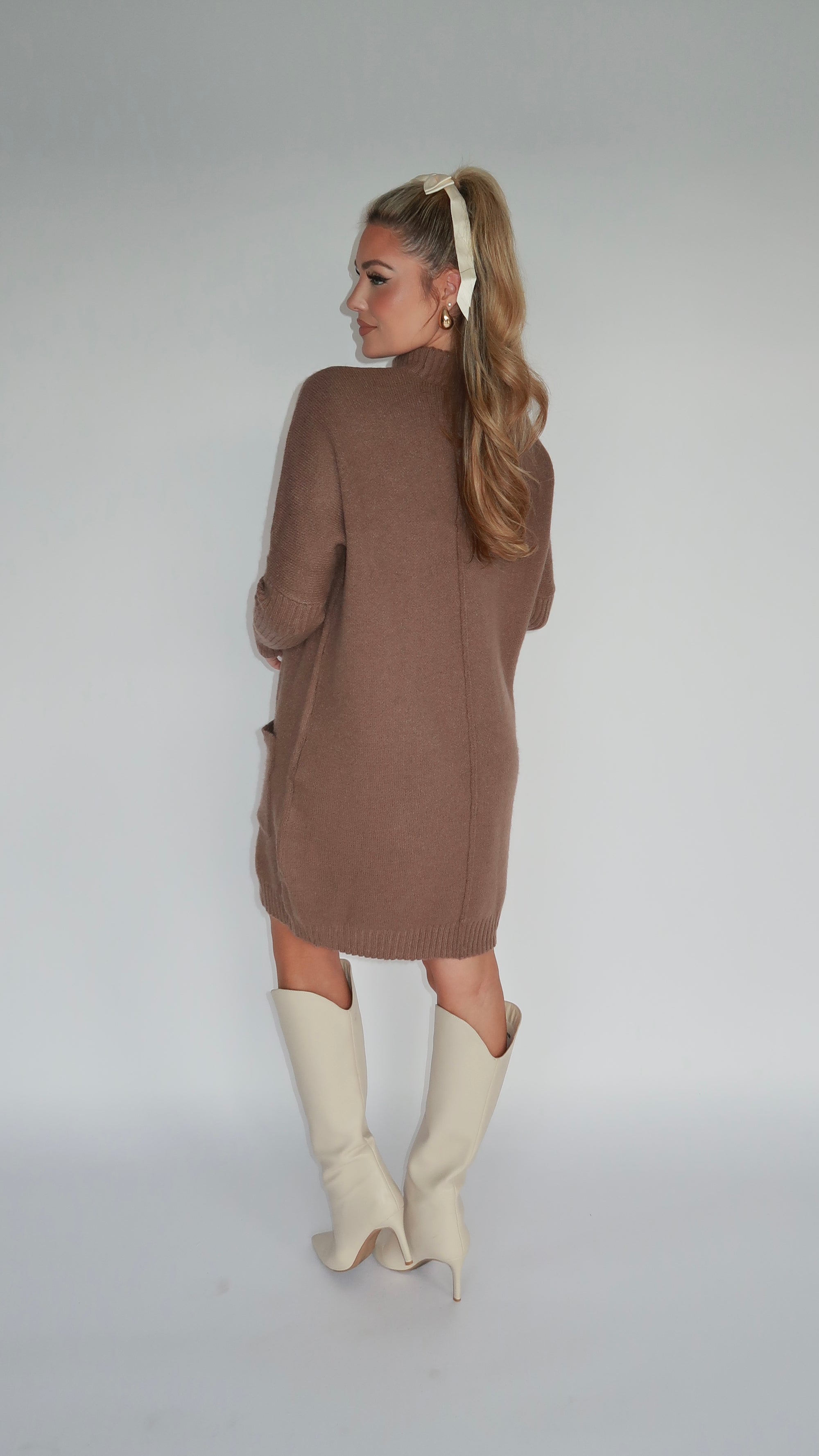 SAVANNAH SWEATER DRESS MOCHA