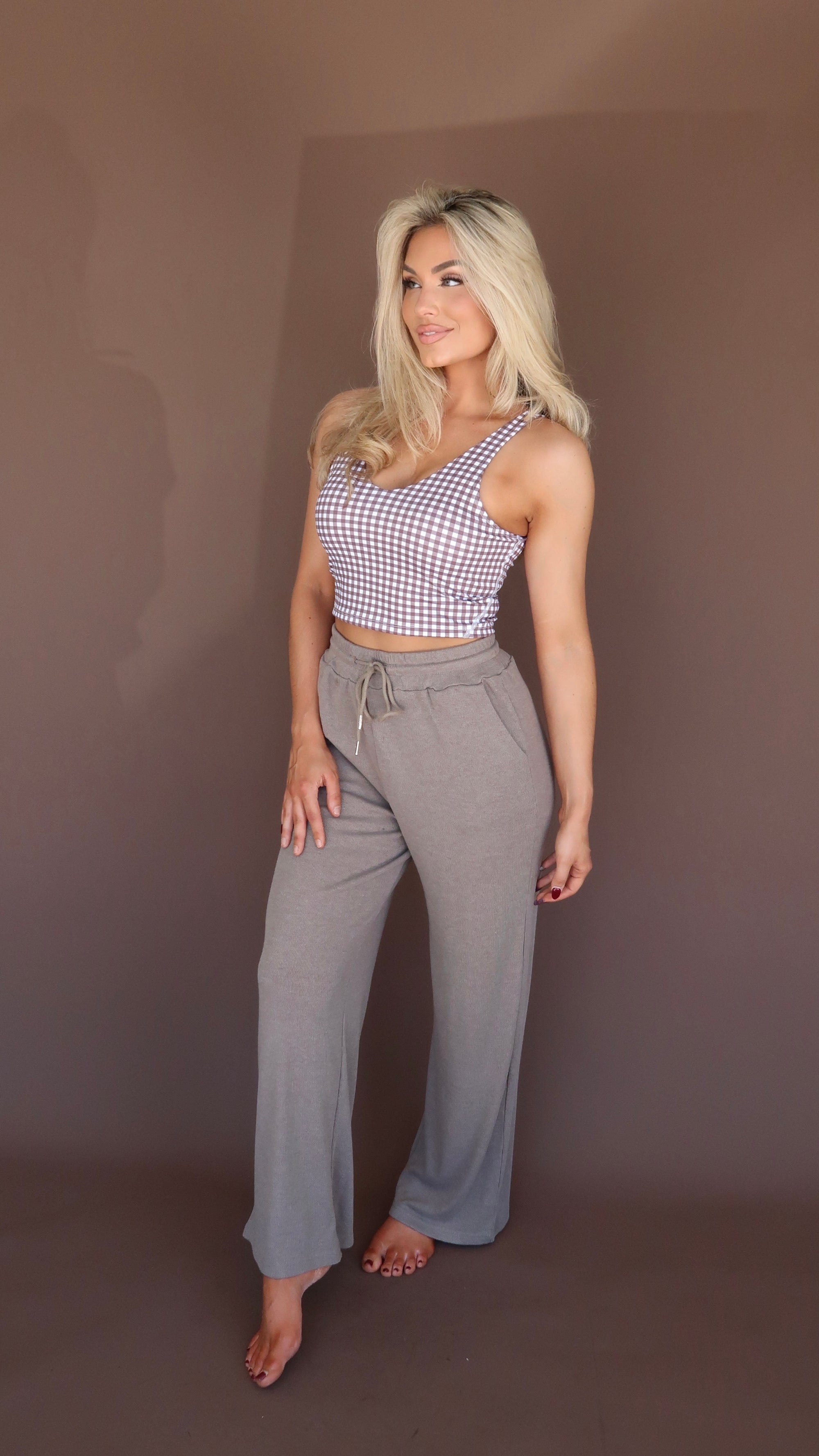 STRAIGHT LEG SWEATPANTS MOCHA