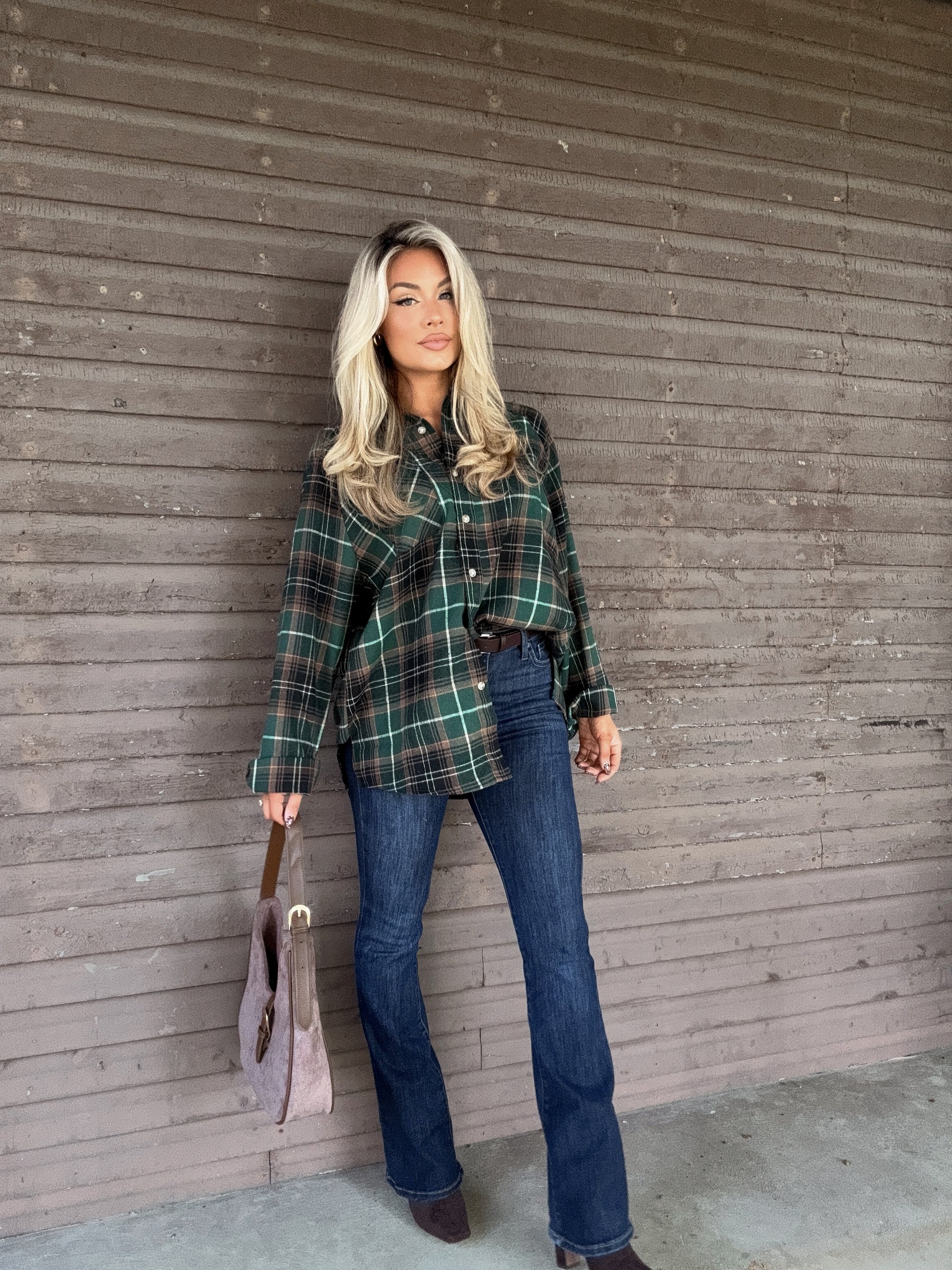 AUGUST GREEN PLAID FLANNEL