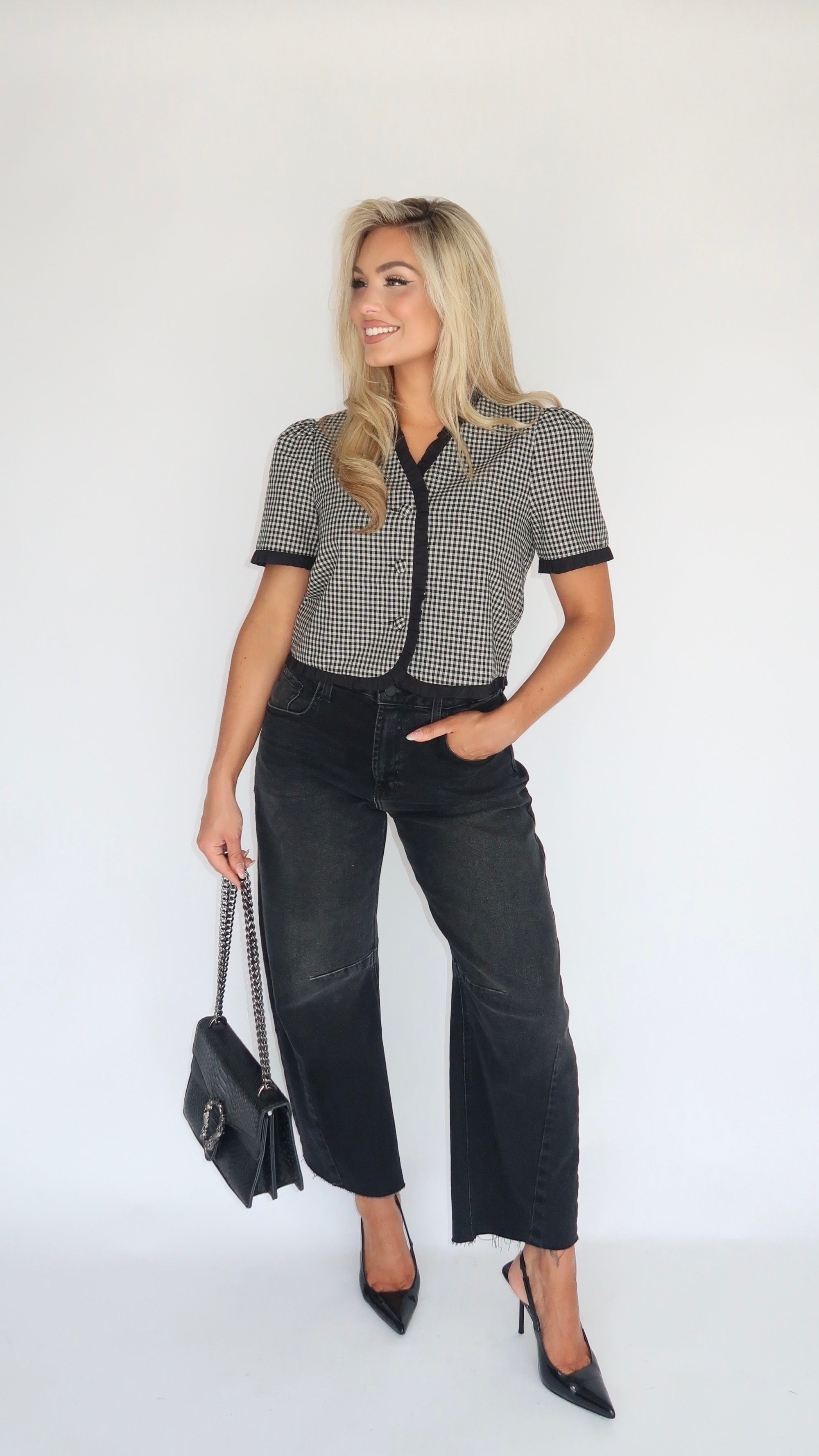 BIRCH GINGHAM TOP