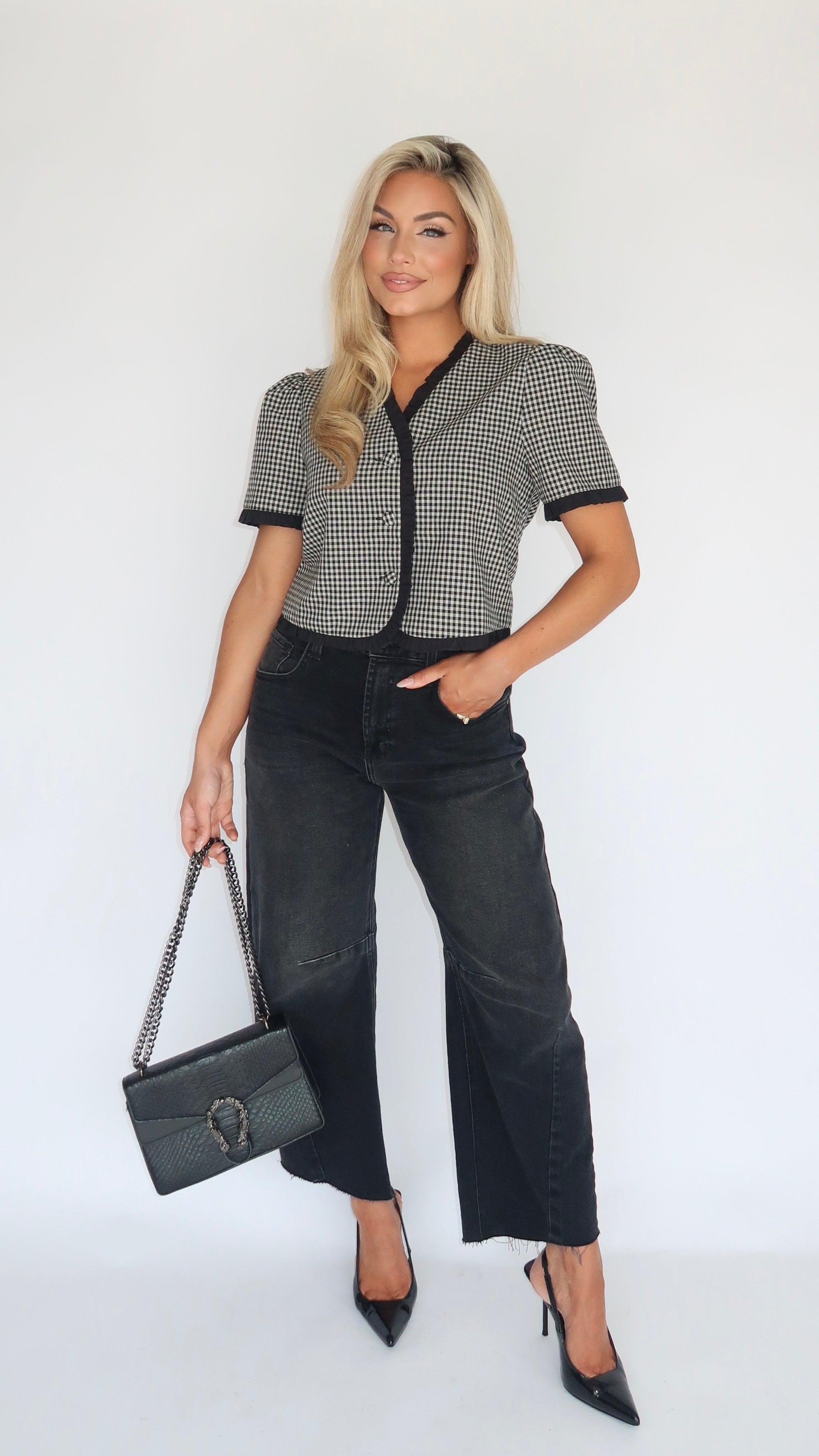 BIRCH GINGHAM TOP