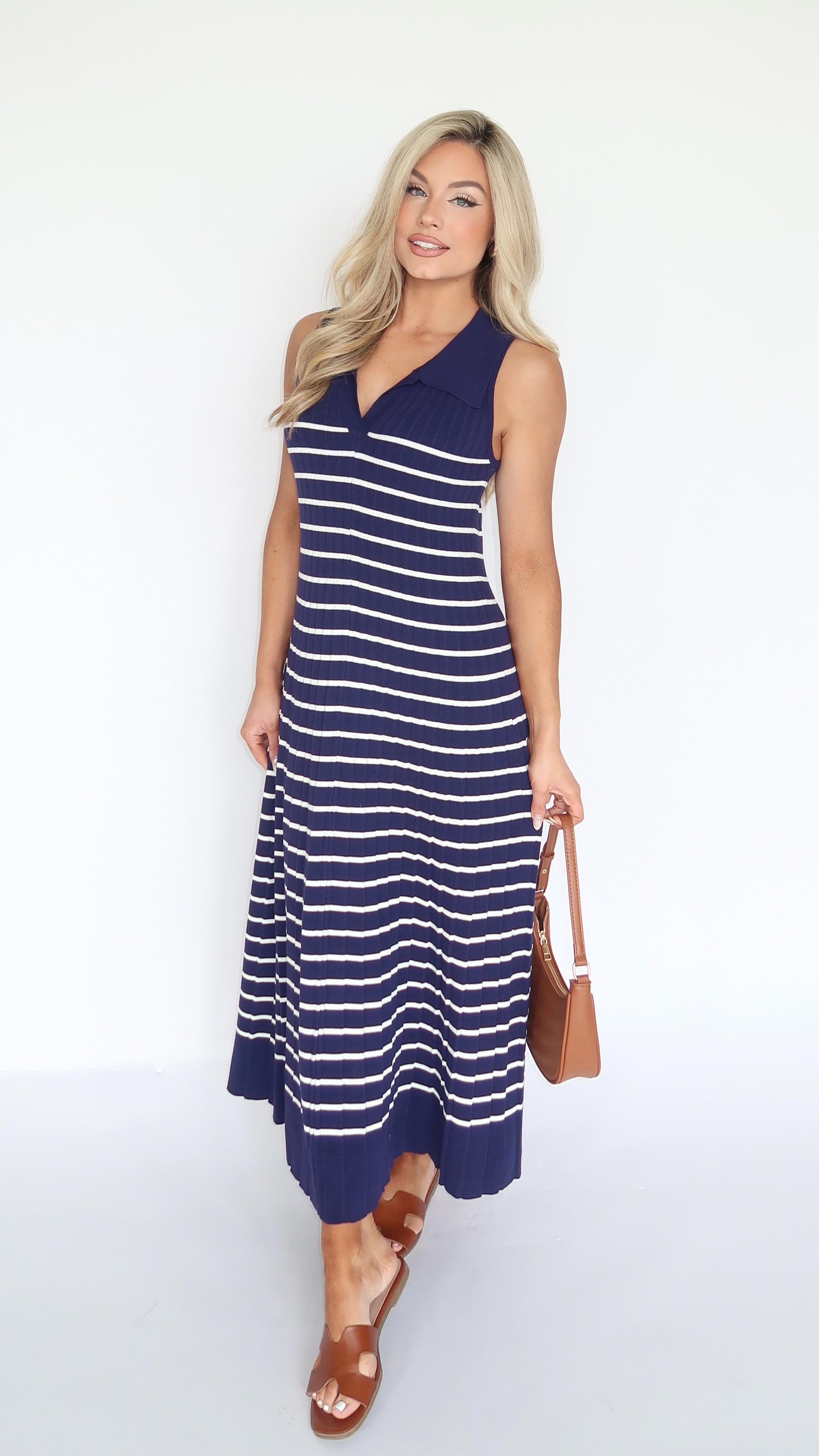 LUCY STRIPED MAXI DRESS
