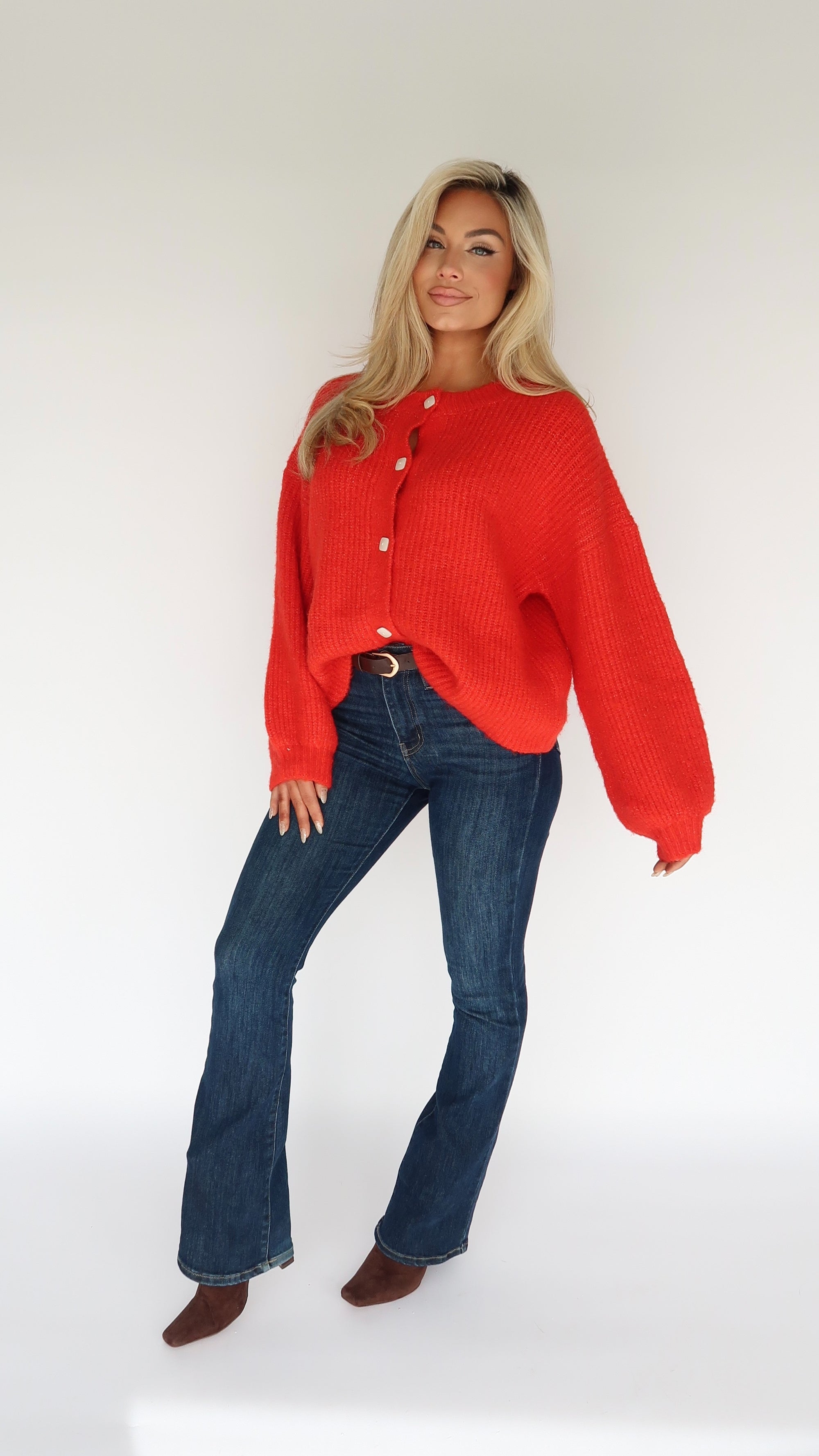MELVILLE CARDIGAN RED