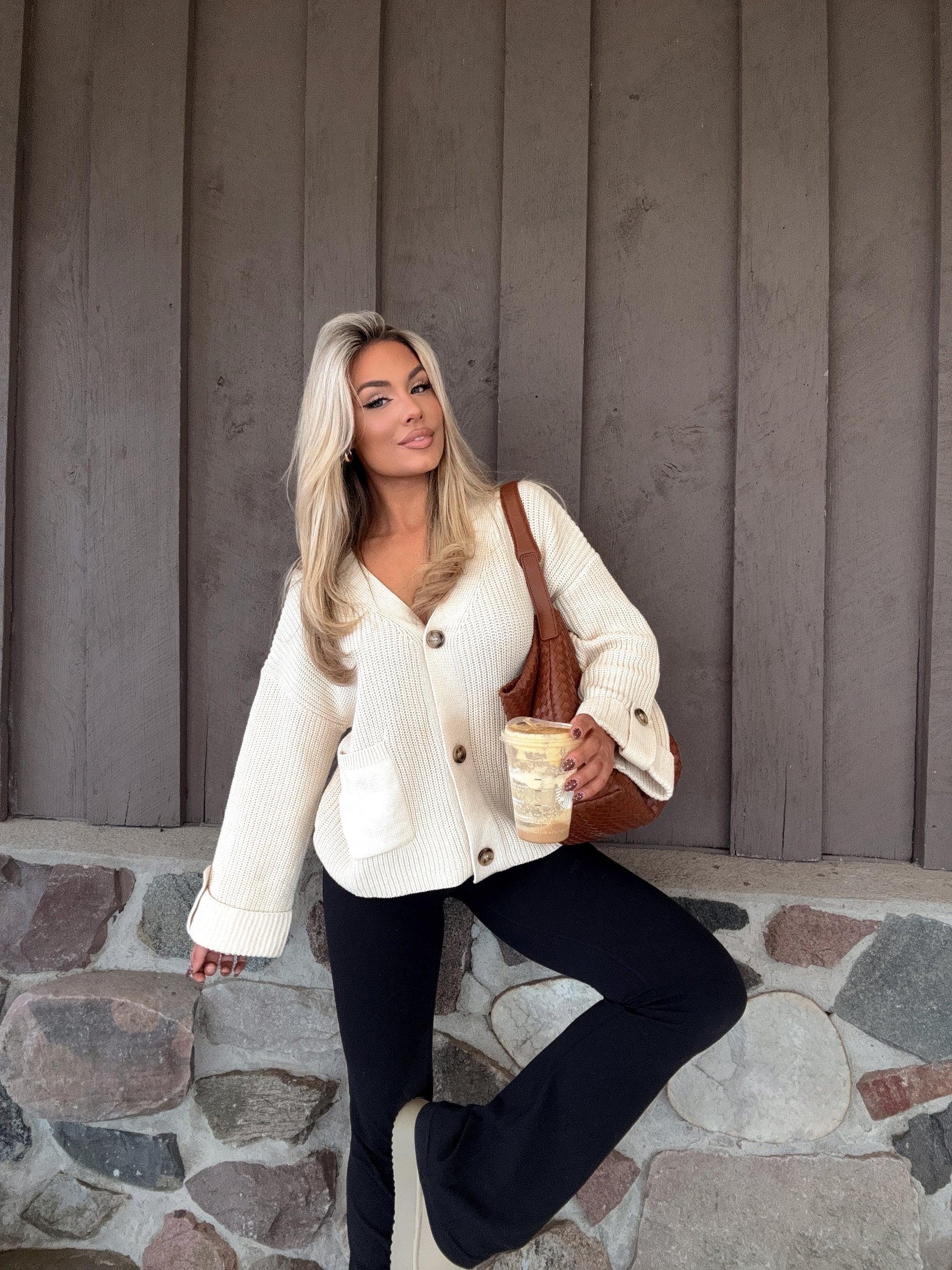KENNA CHUNKY KNIT OVERSIZED CARDIGAN