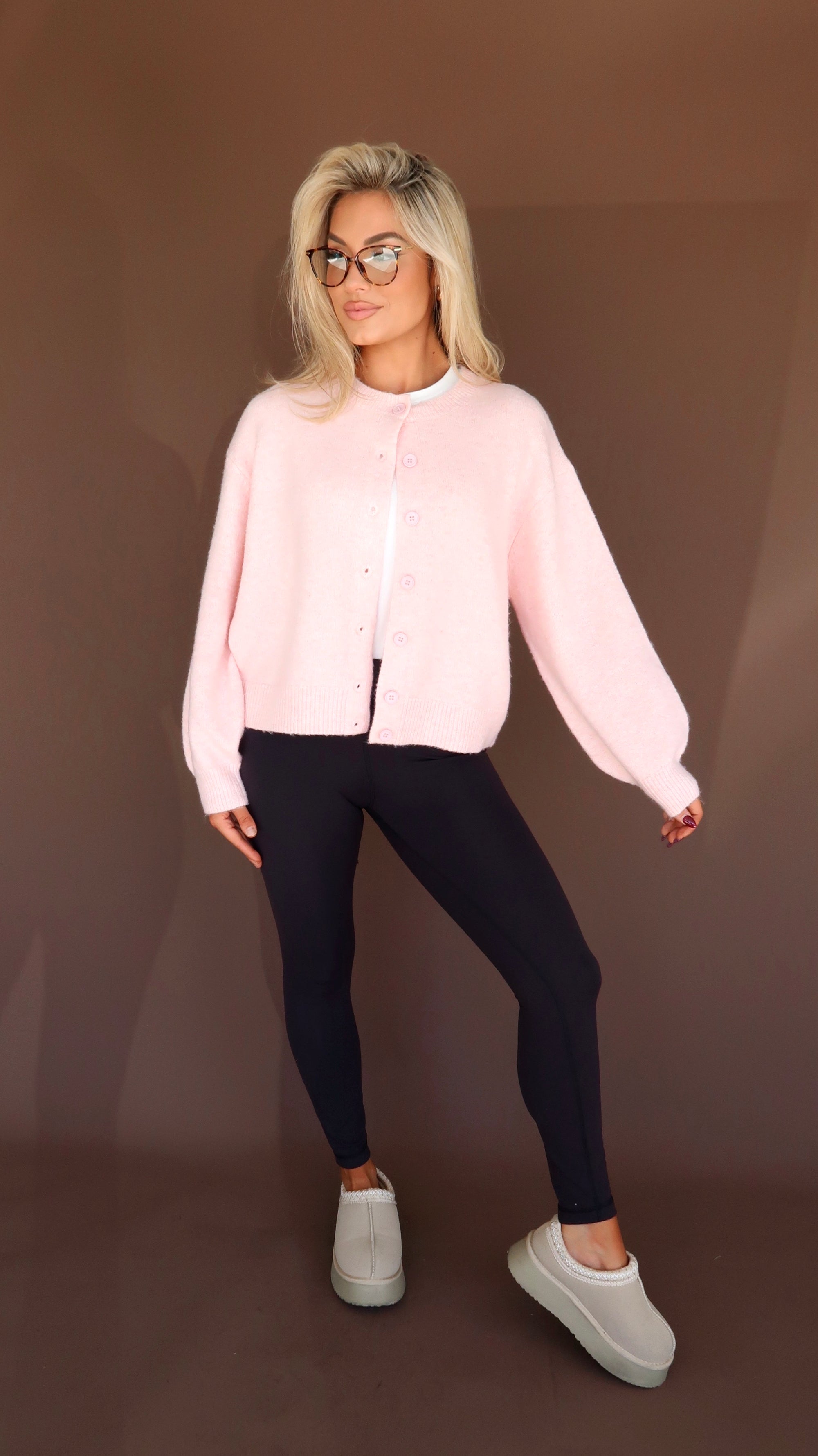 AUTUMN CRISP CARDIGAN PINK