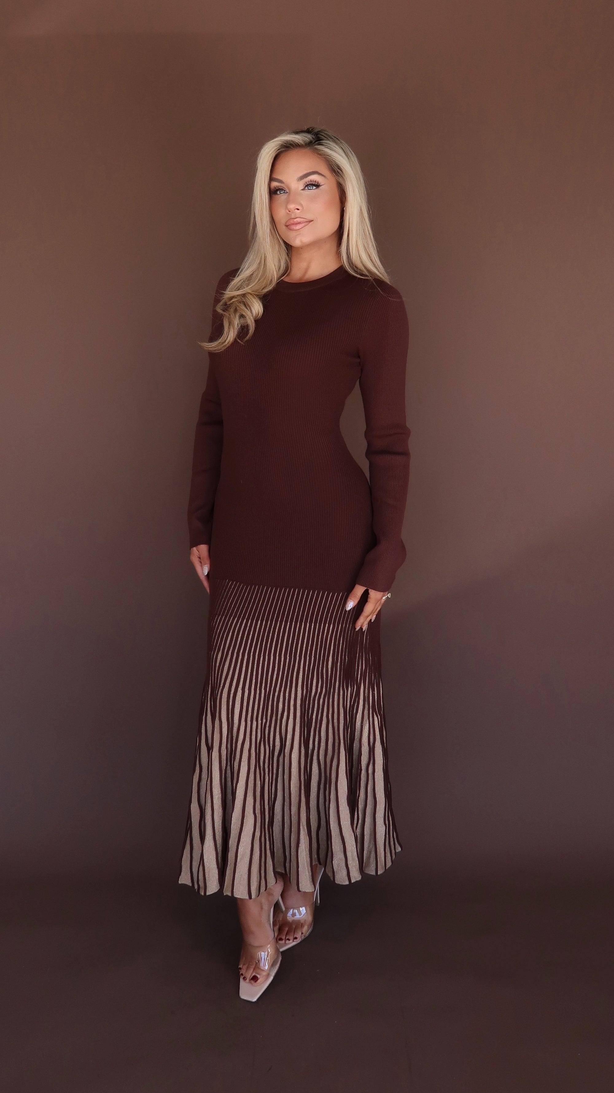 GOLDEN MAPLE MAXI DRESS